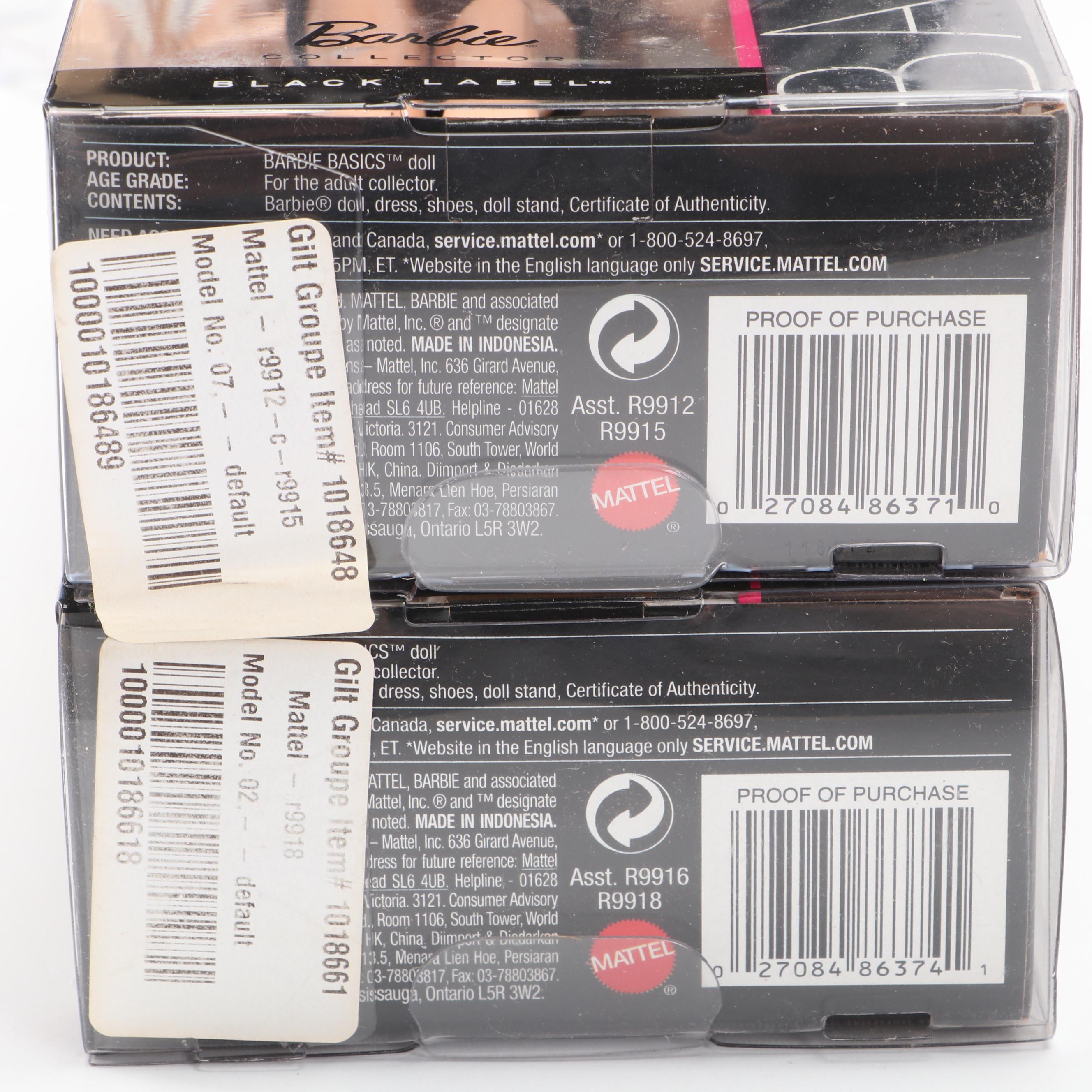Mattel Christian Louboutin Collector Shoes and Barbie Basics Black Label Dolls