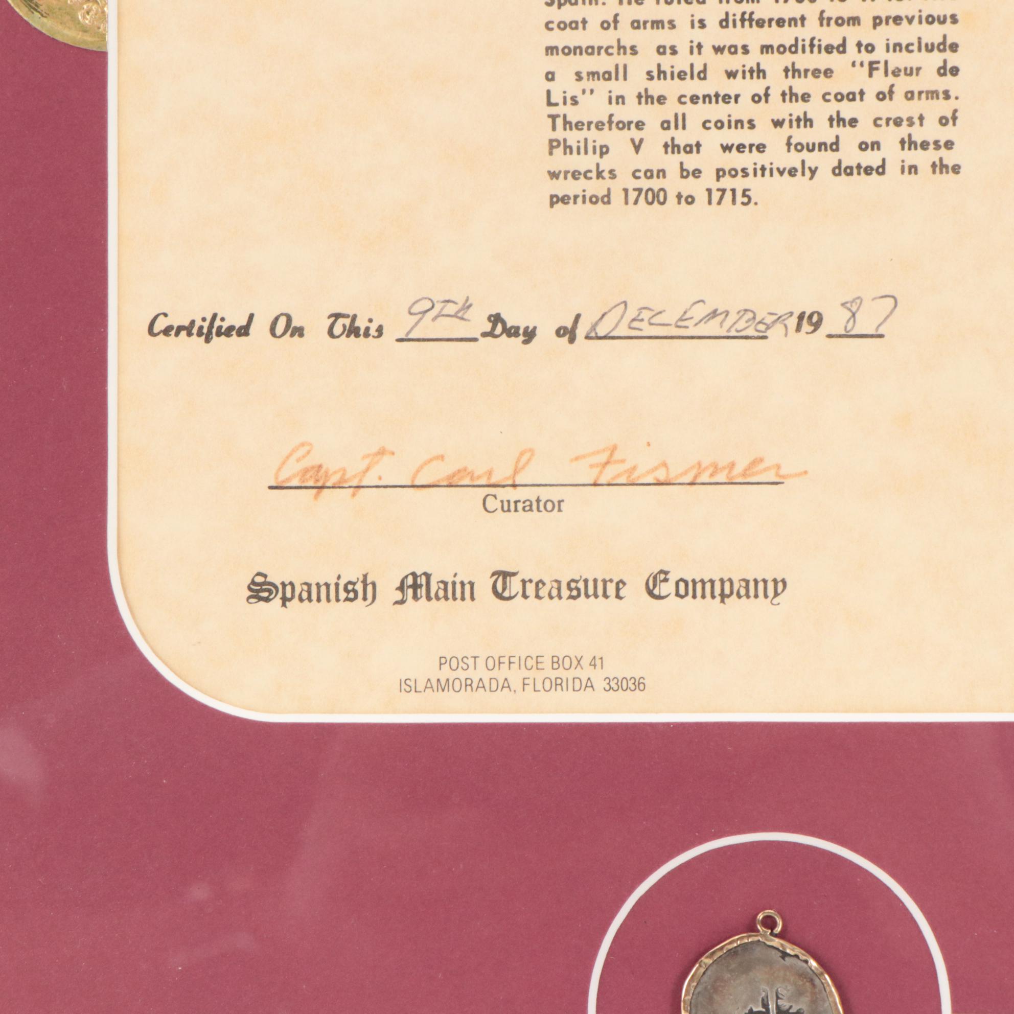 18th Century 8-Reales Spanish Colonial Silver Cob Coin of King Phillip V