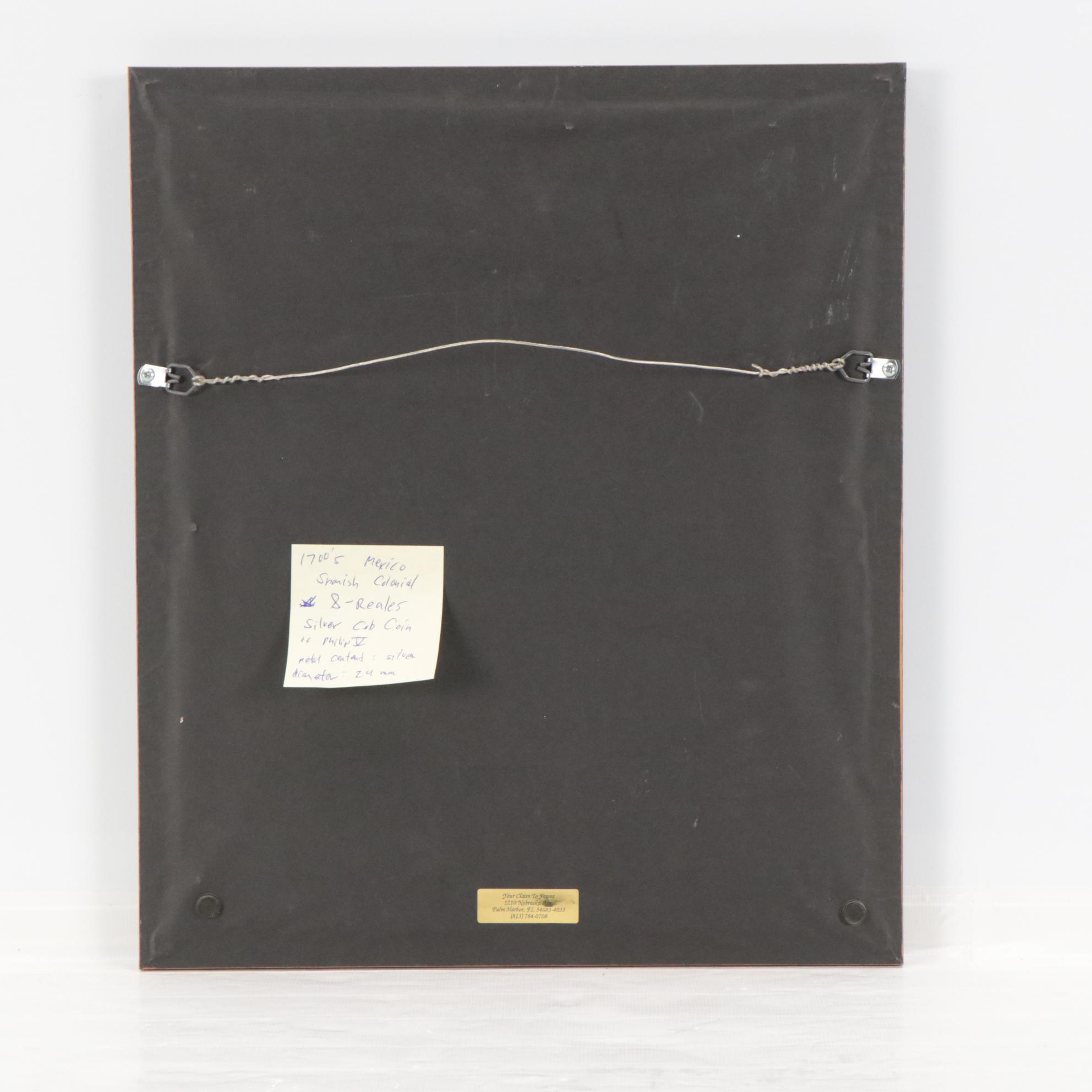 18th Century 8-Reales Spanish Colonial Silver Cob Coin of King Phillip V