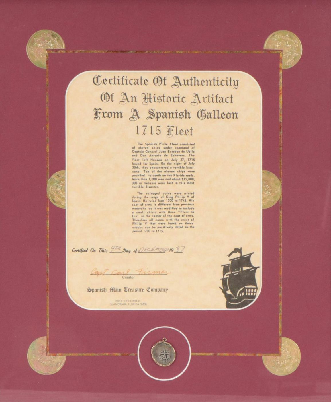 18th Century 8-Reales Spanish Colonial Silver Cob Coin of King Phillip V