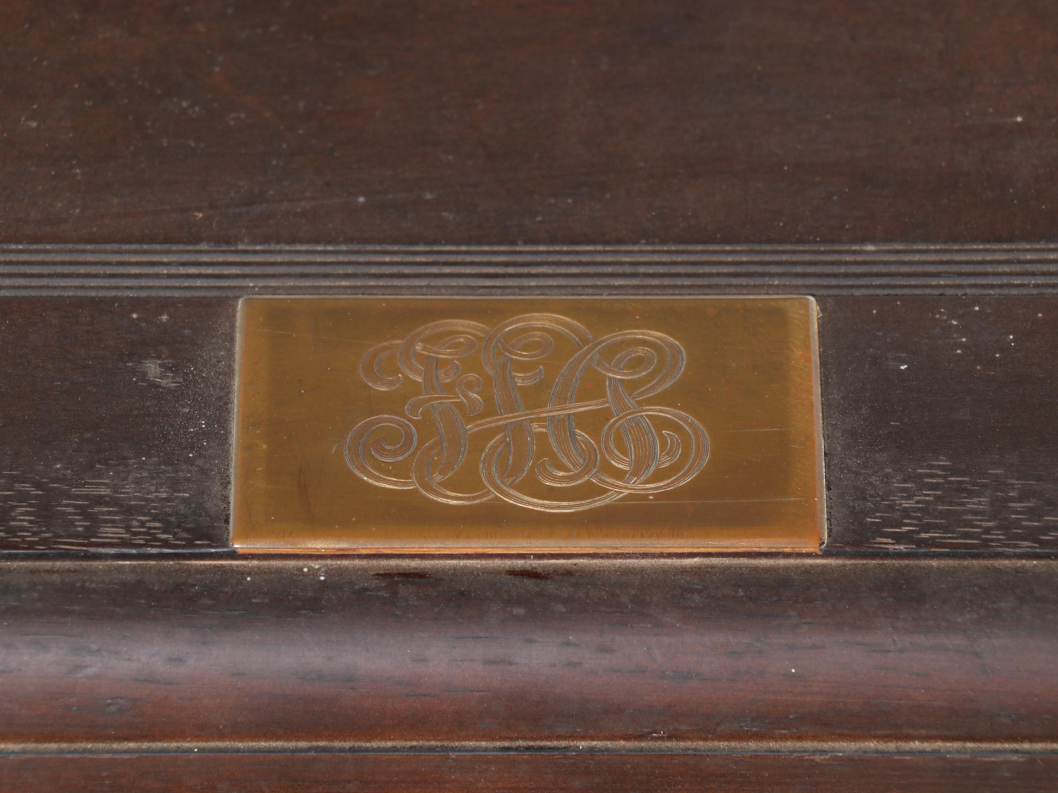 Tiffany & Co. Oak and Burlwood Three-Drawer Silver Chest, Early 20th Century