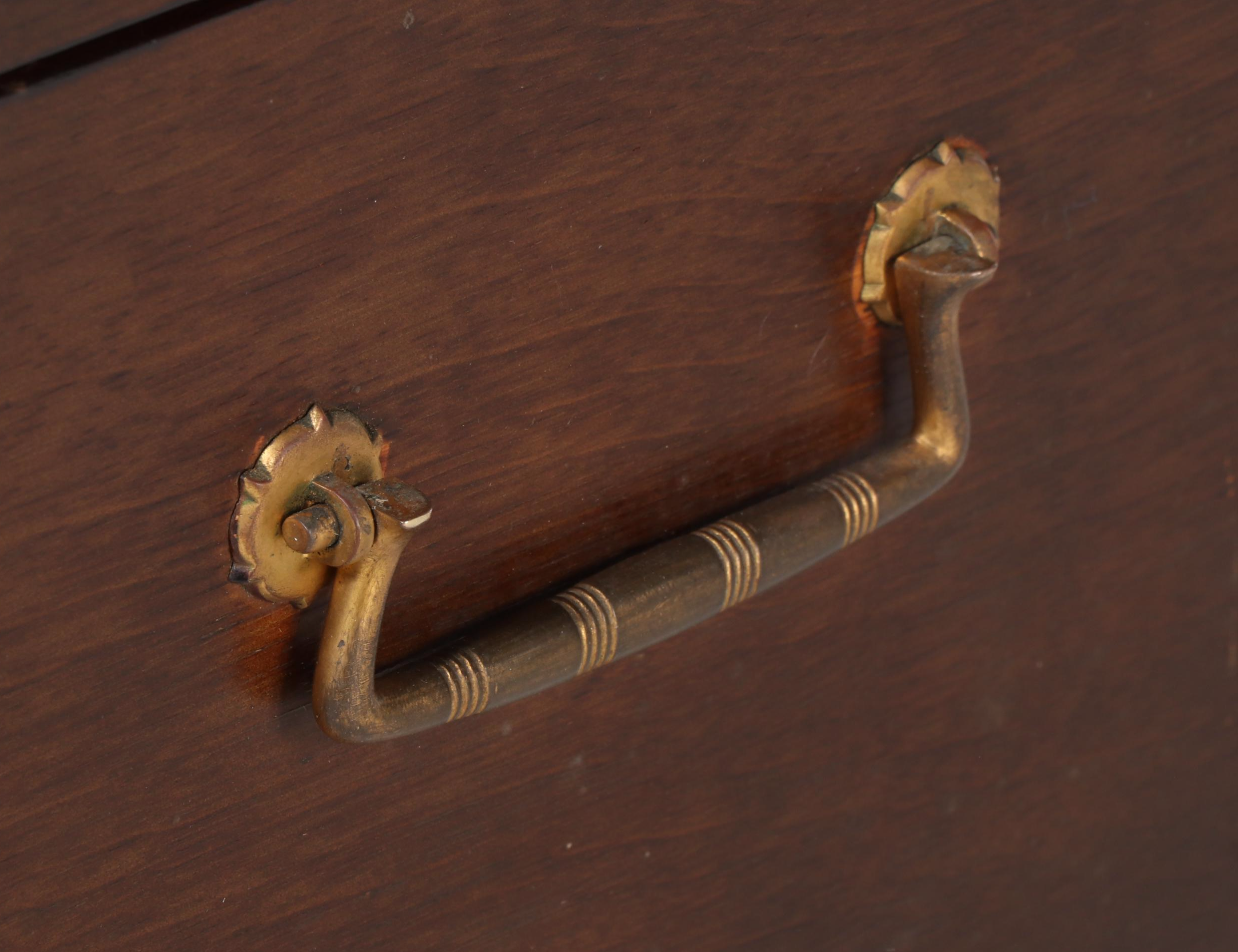 Tiffany & Co. Oak and Burlwood Three-Drawer Silver Chest, Early 20th Century