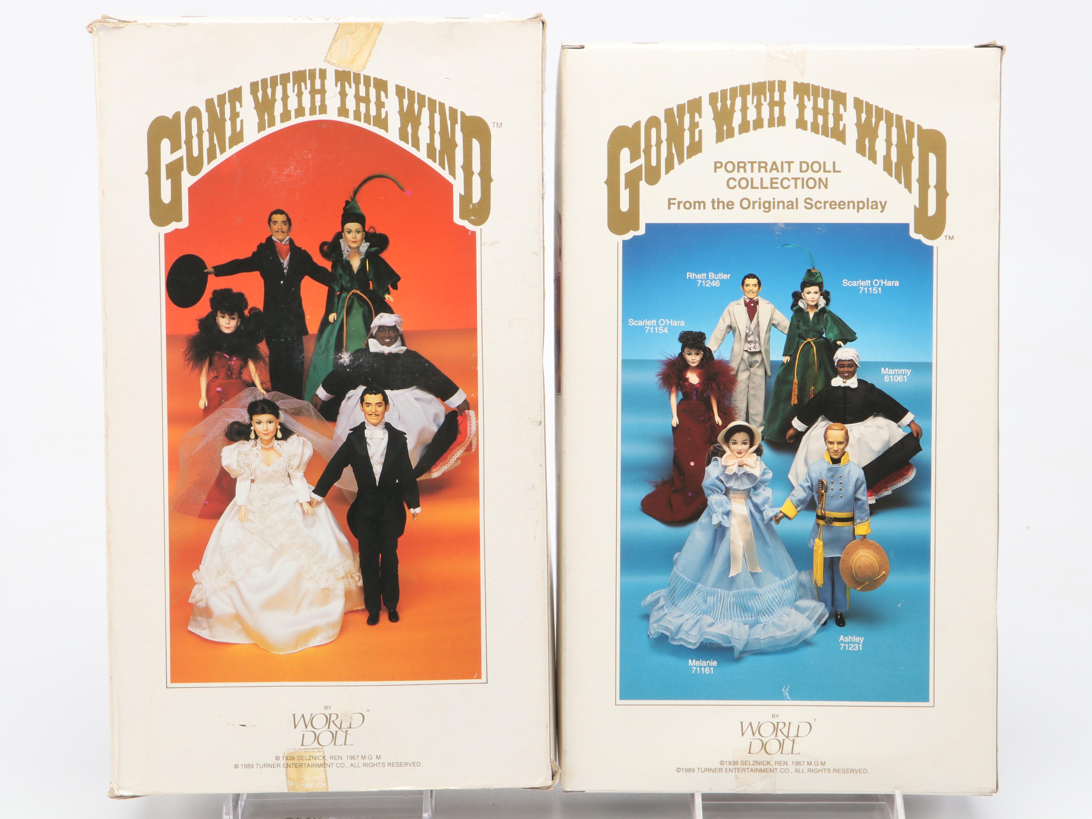 World Doll "Scarlett O'Hara" and "Rhett Butler" Gone with the Wind Dolls, 1989