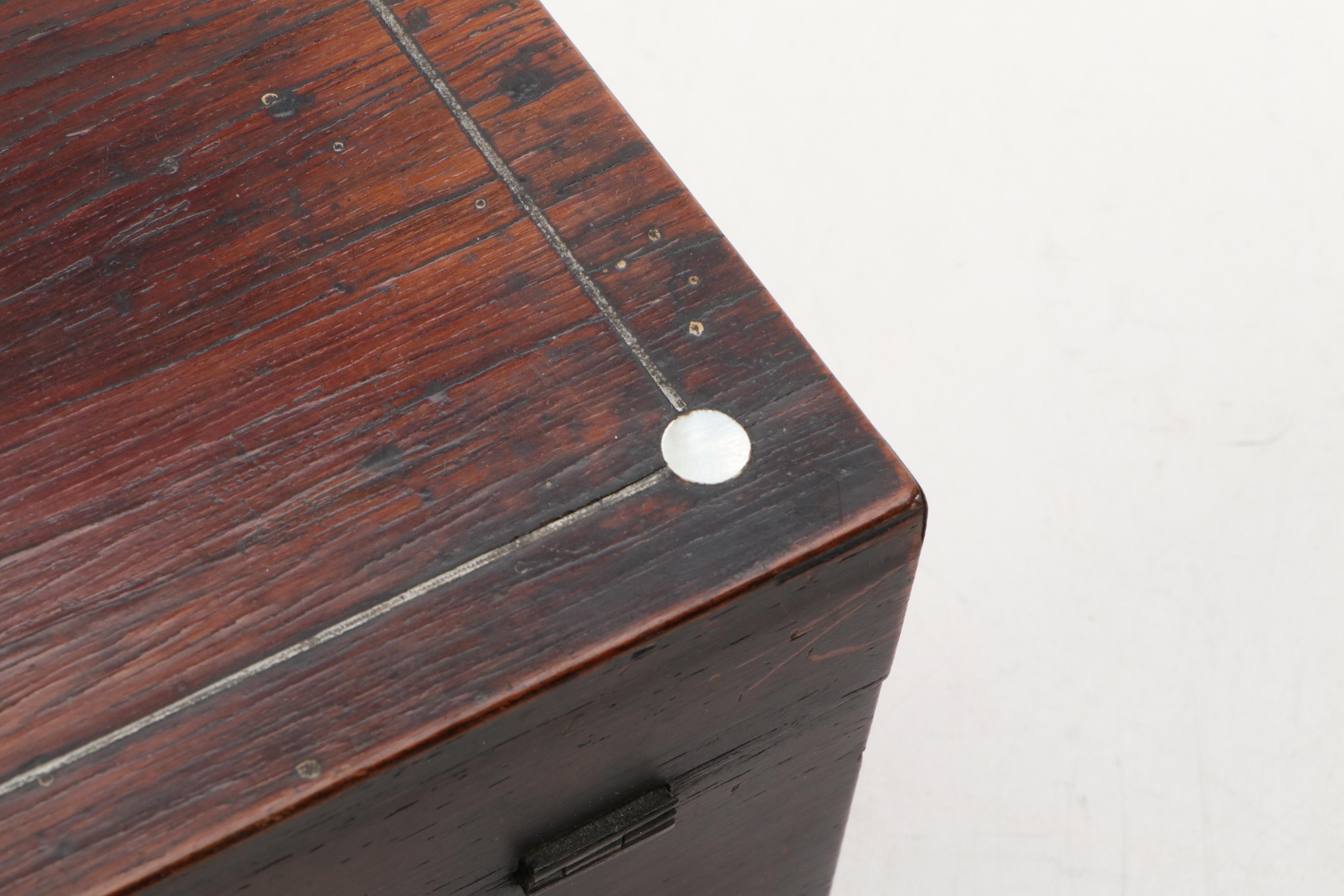 English Victorian Rosewood and Mother-of-Pearl Inlay Boxes, Mid to Late 19th C.