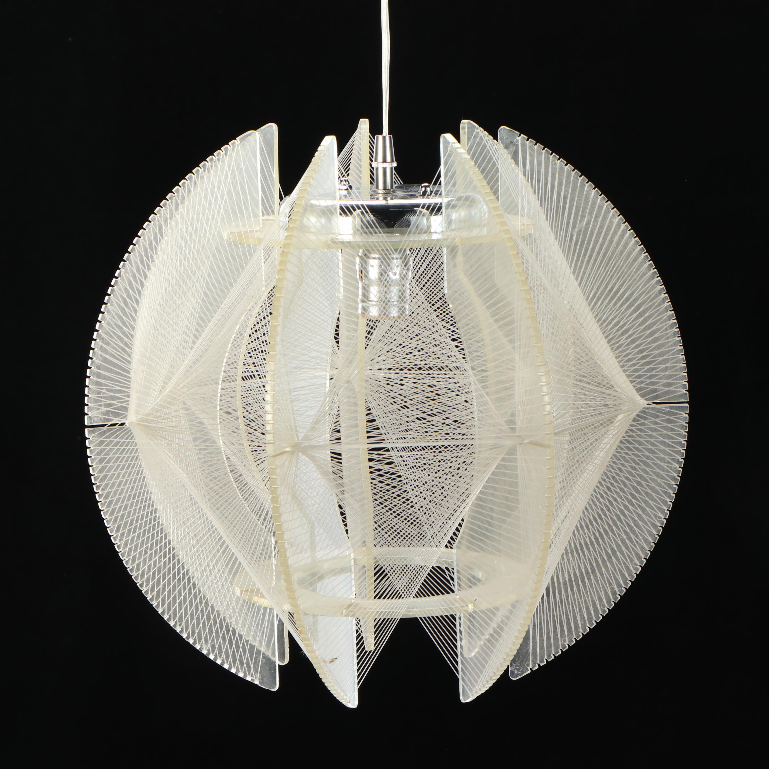 Postmodern Paul Secon for Sompex String and Acrylic Pendant Light