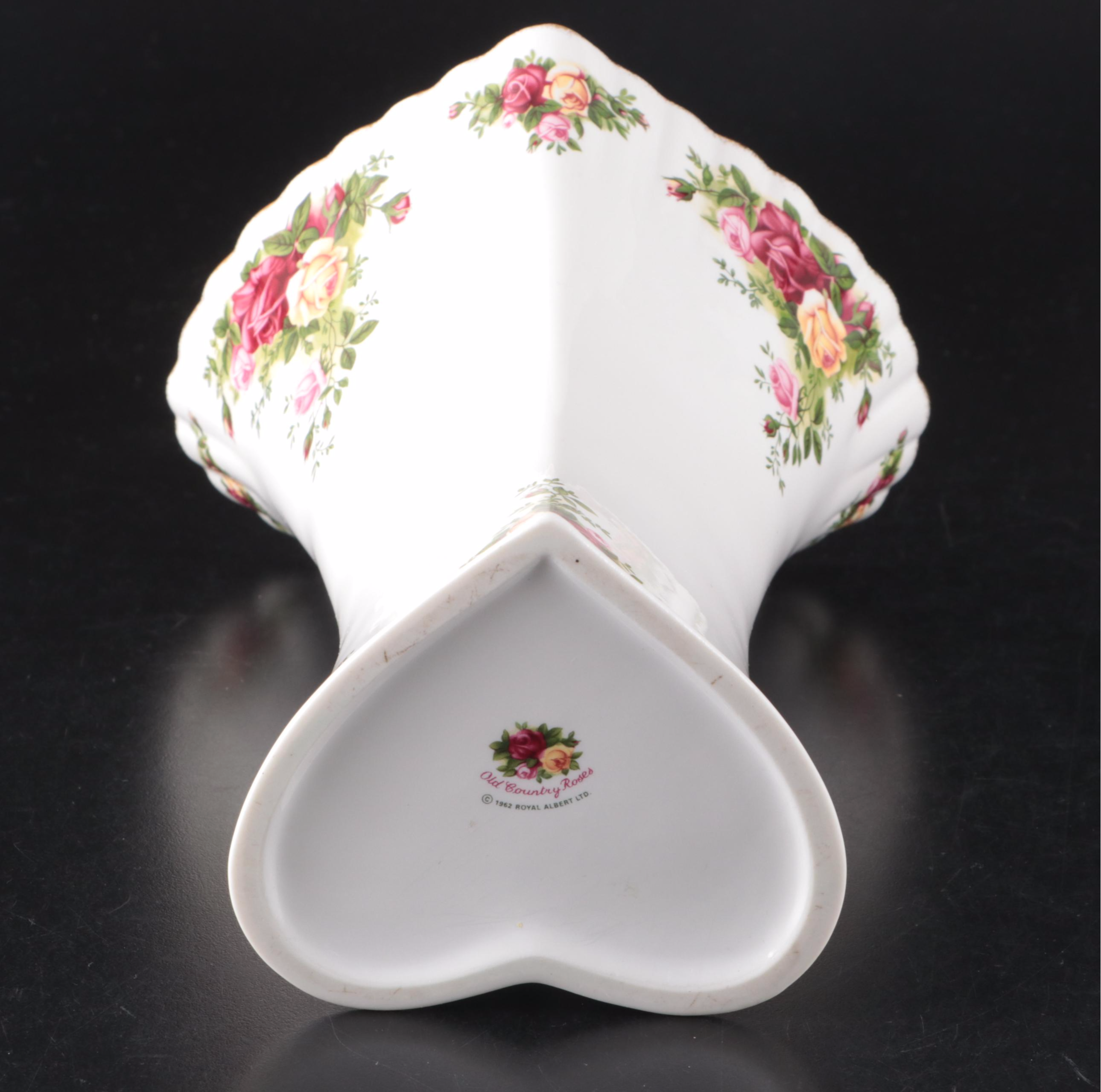 Royal Albert "Old Country Roses" Vase with "Blossom Time" Creamer and Sugar