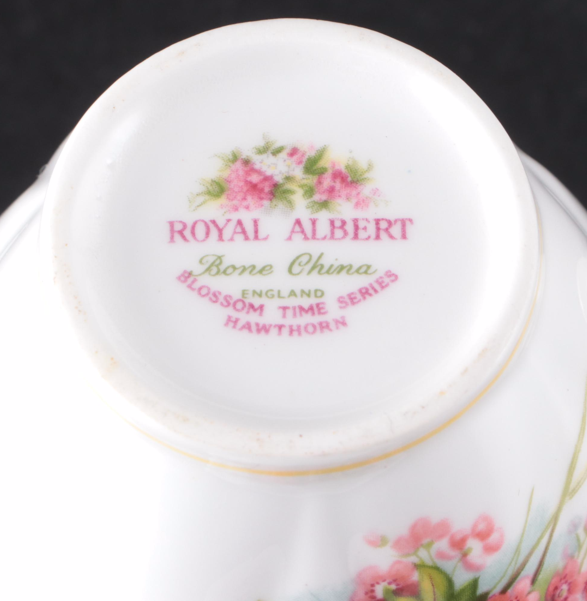 Royal Albert "Old Country Roses" Vase with "Blossom Time" Creamer and Sugar