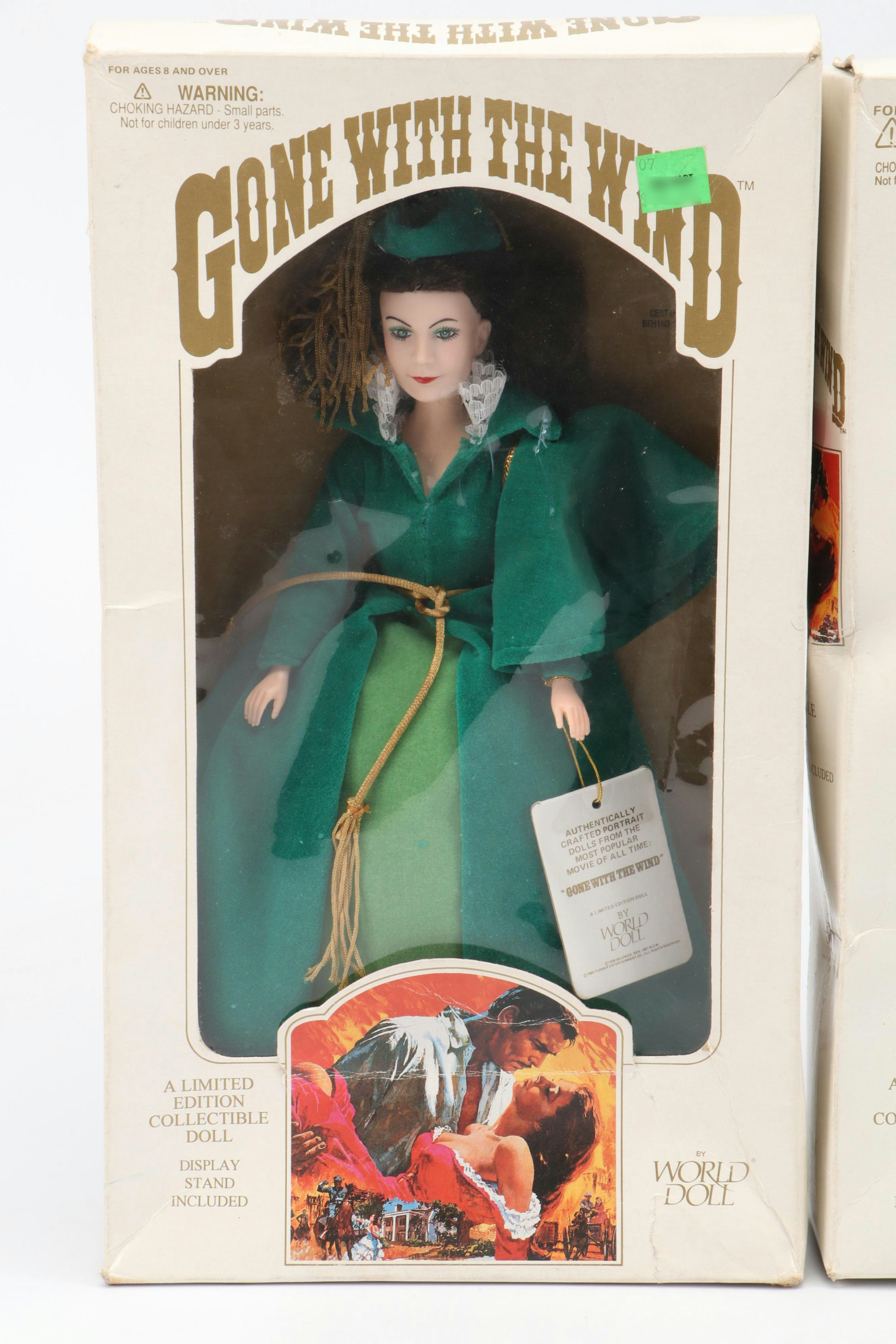 World Doll "Scarlett O'Hara" and "Rhett Butler" Gone with the Wind Dolls, 1989