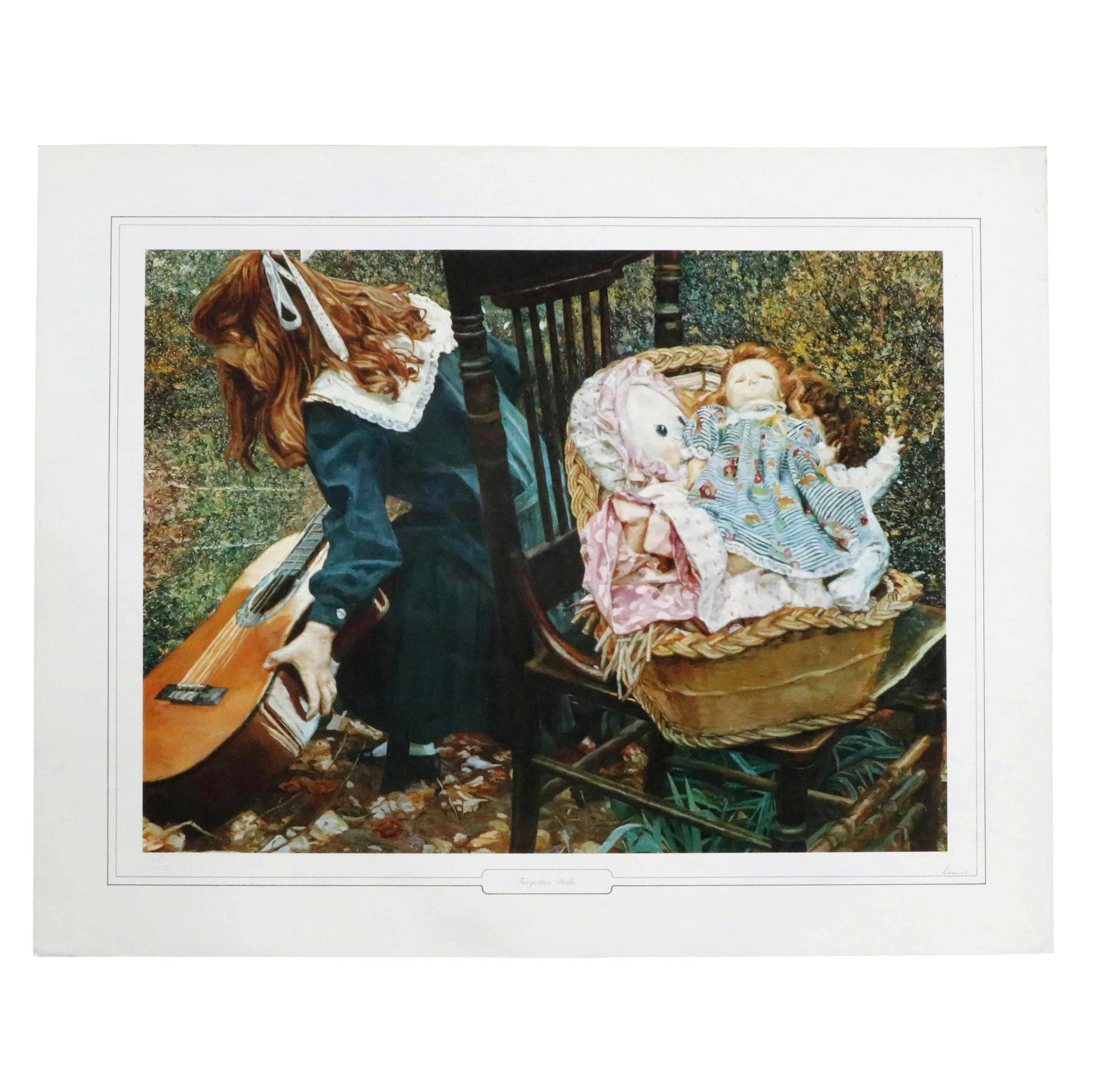 Offset Lithographs "Forgotten Dolls" and "Dressing Up" After John Lennox