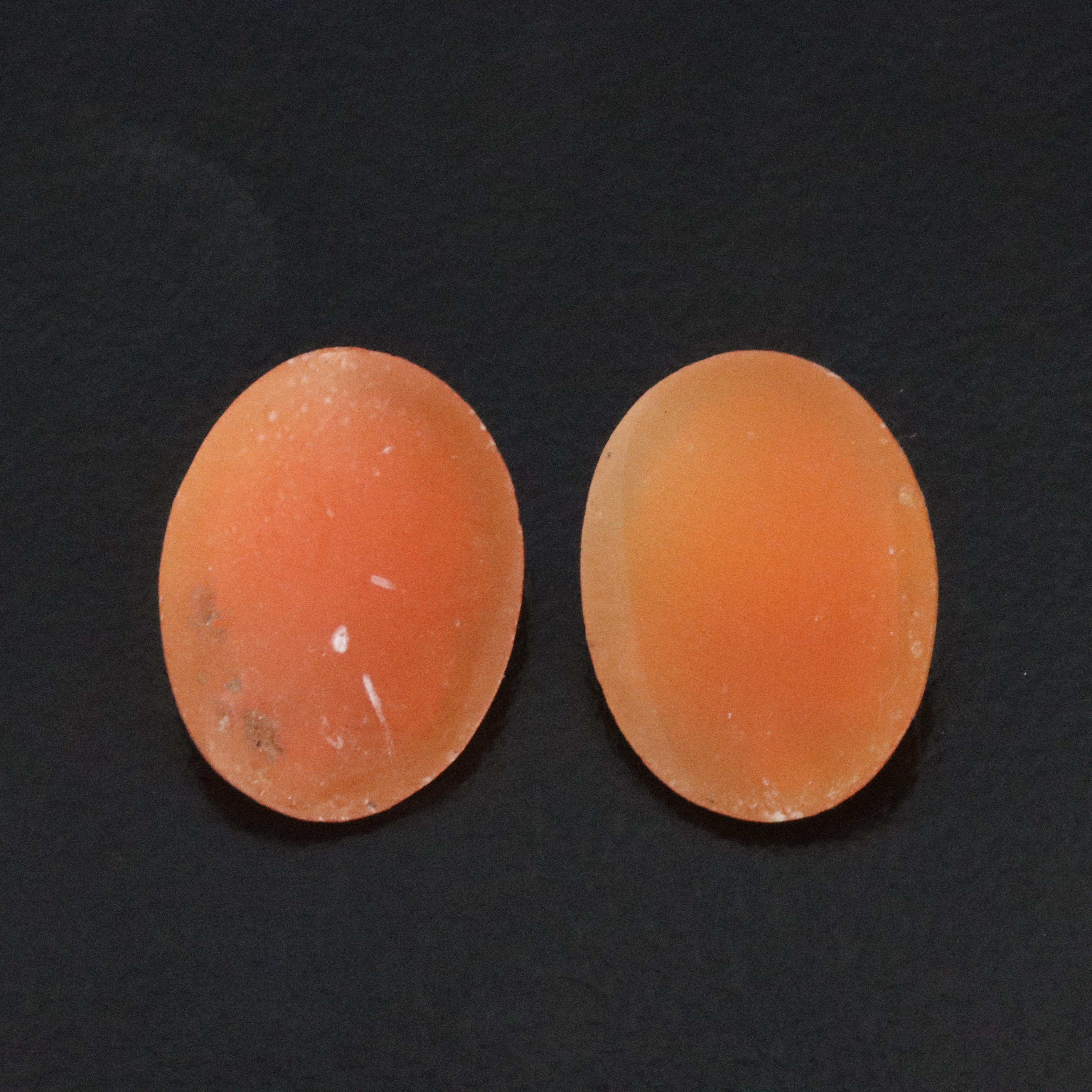 Loose Oval Carved Flower Cameos