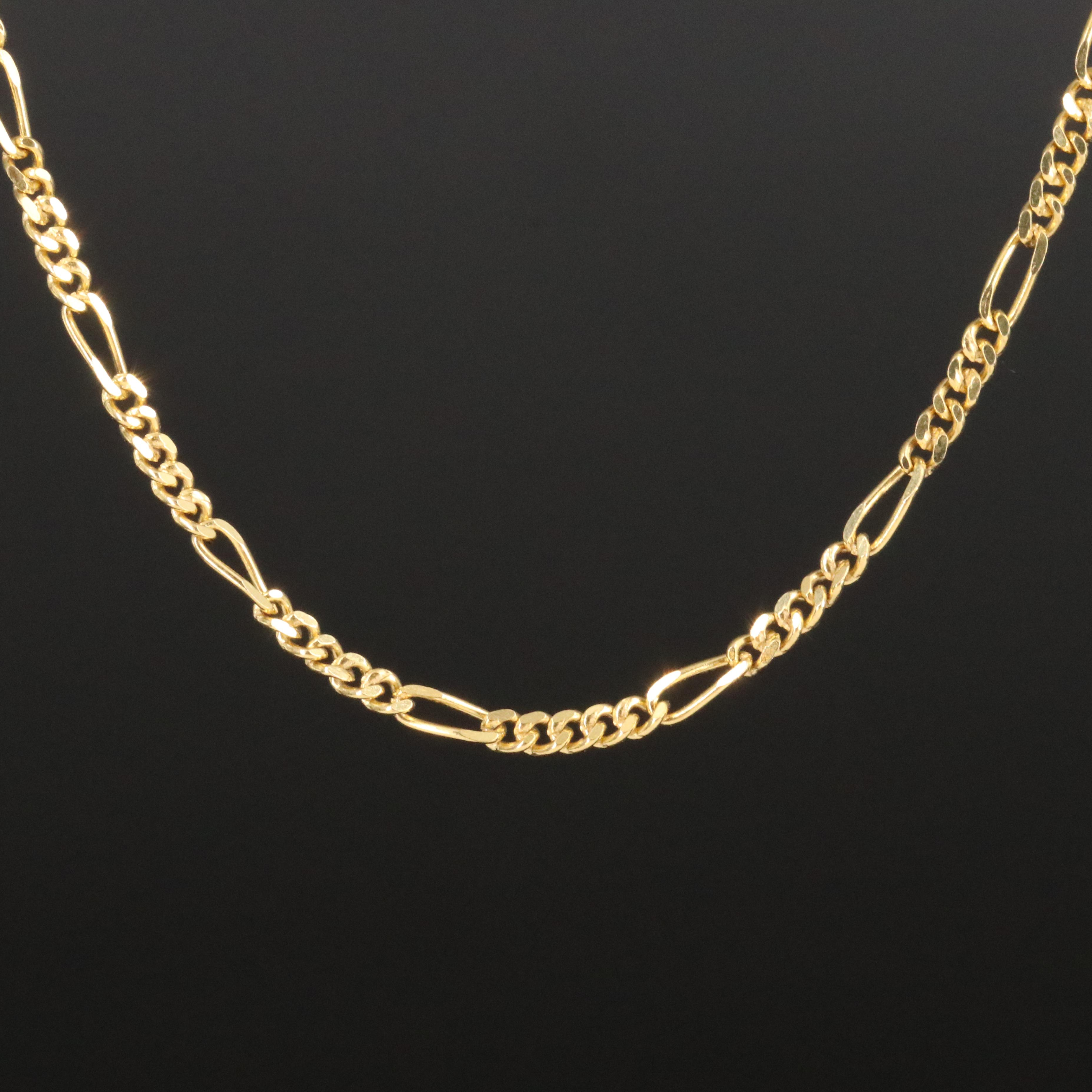 14K Figaro Chain Necklace