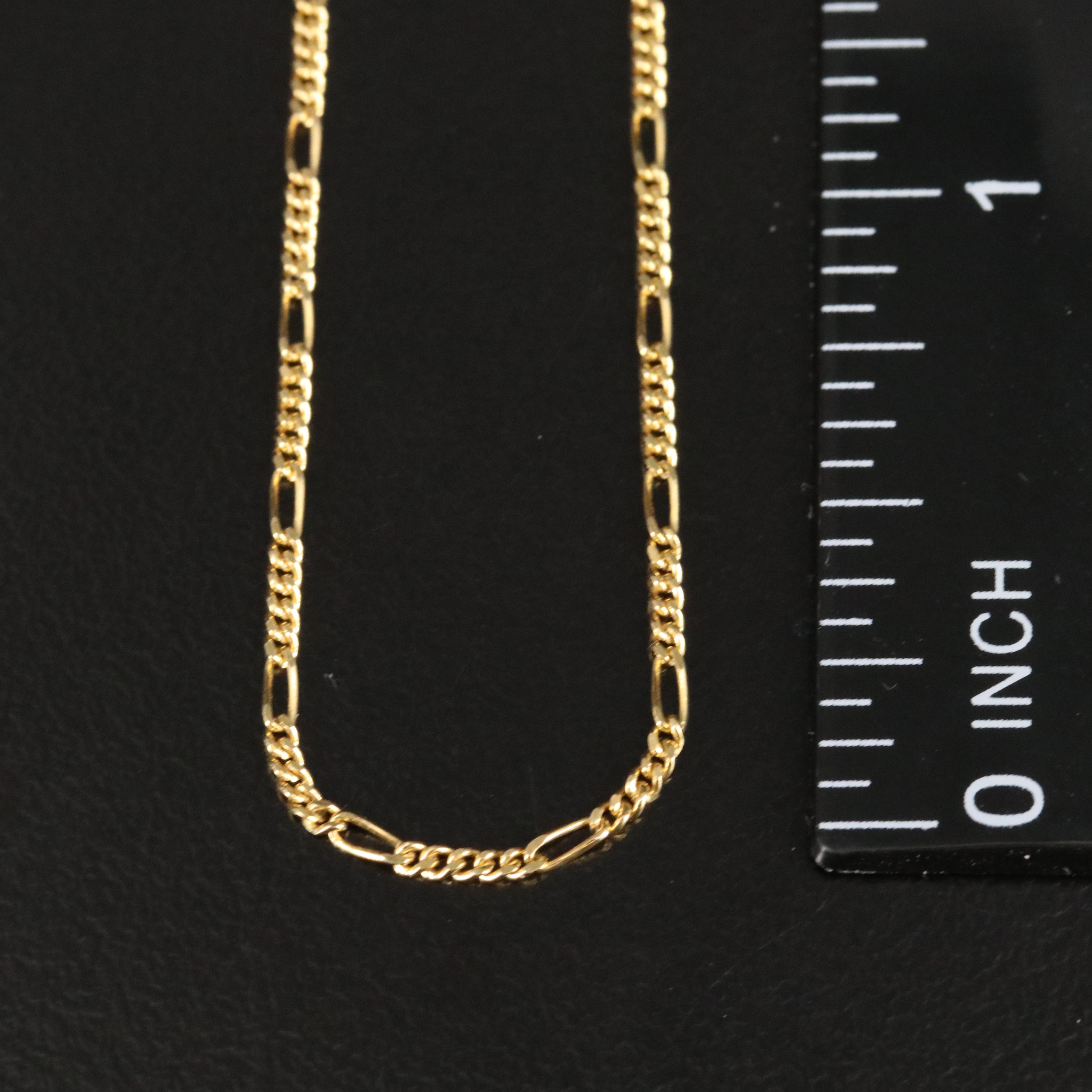 14K Figaro Chain Necklace