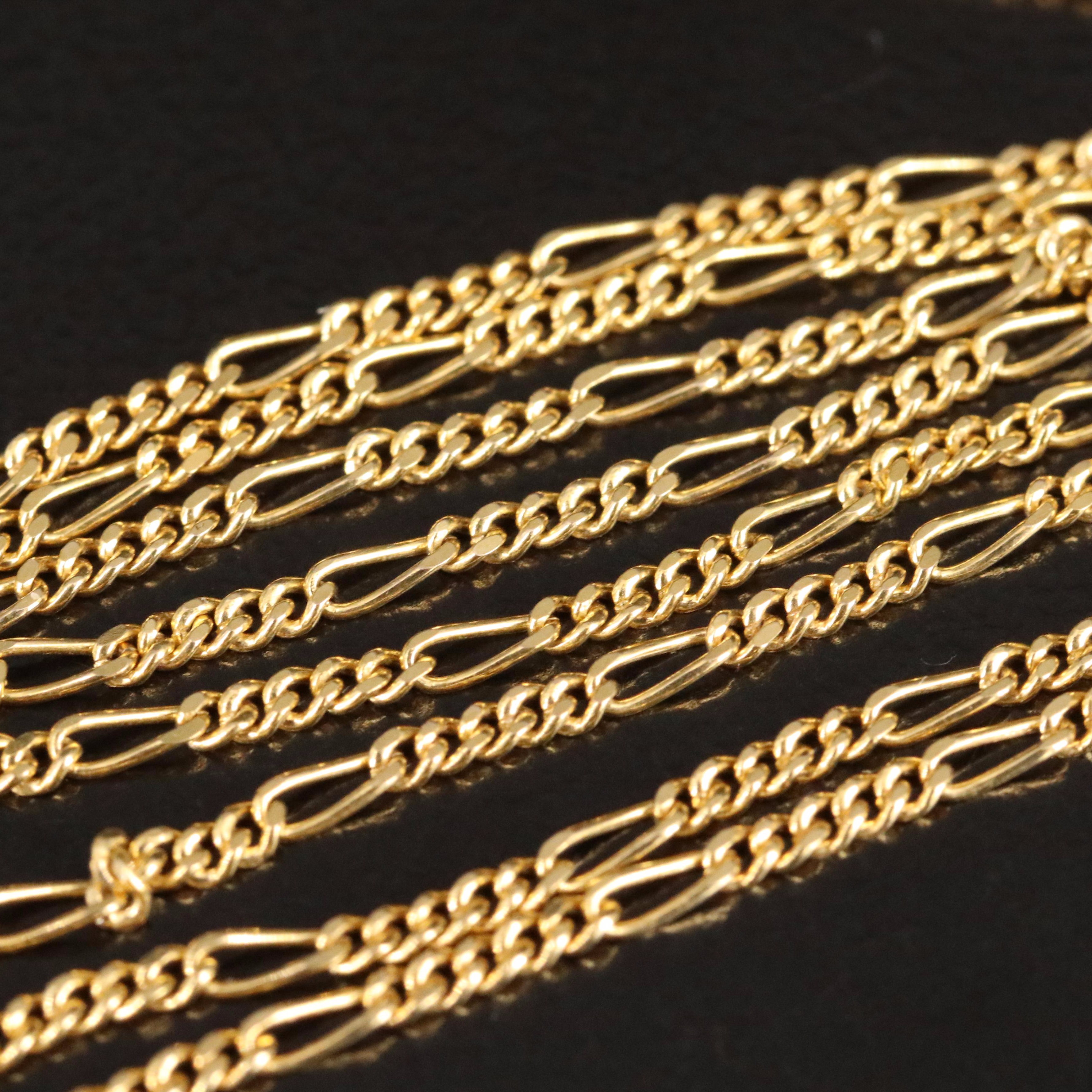 14K Figaro Chain Necklace