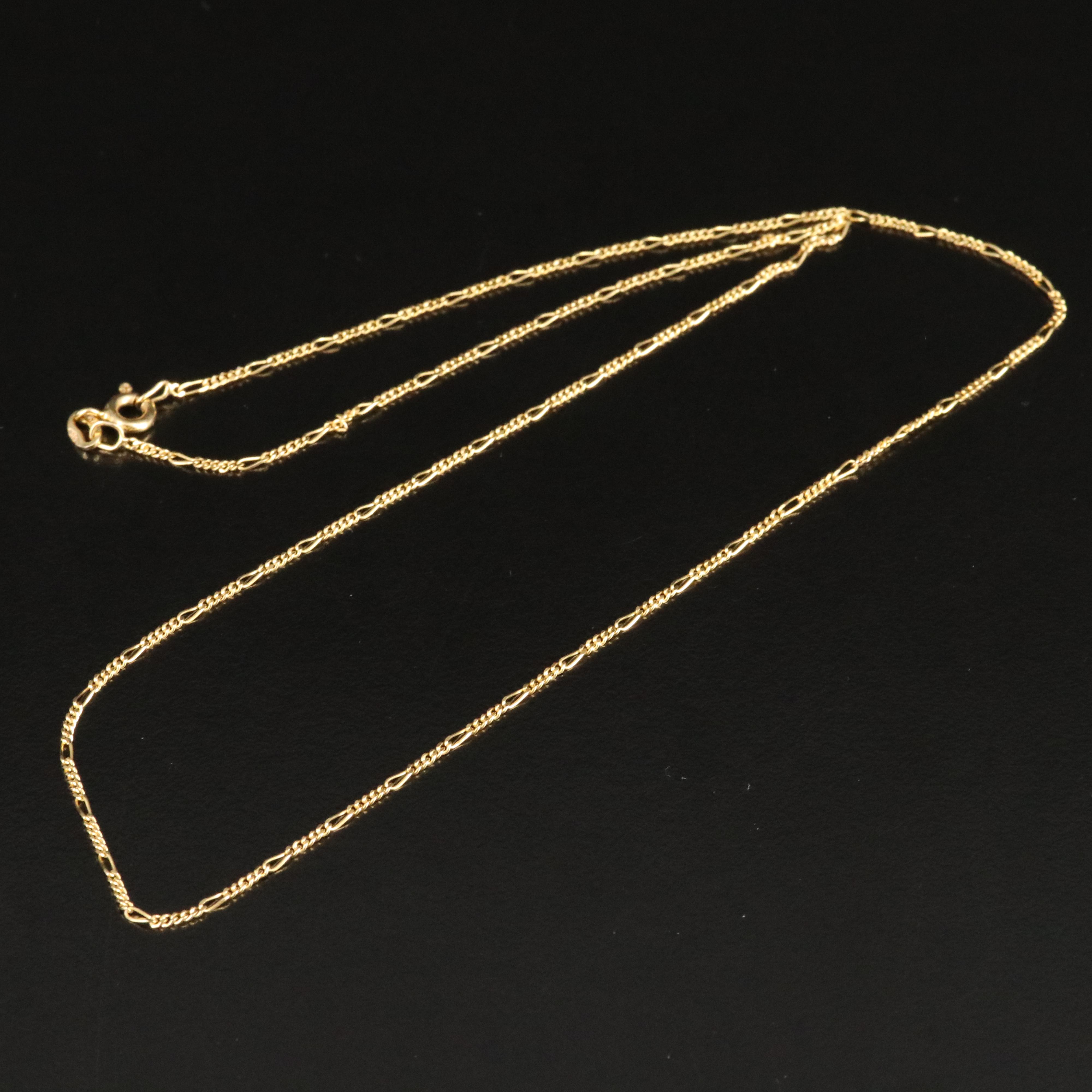 14K Figaro Chain Necklace