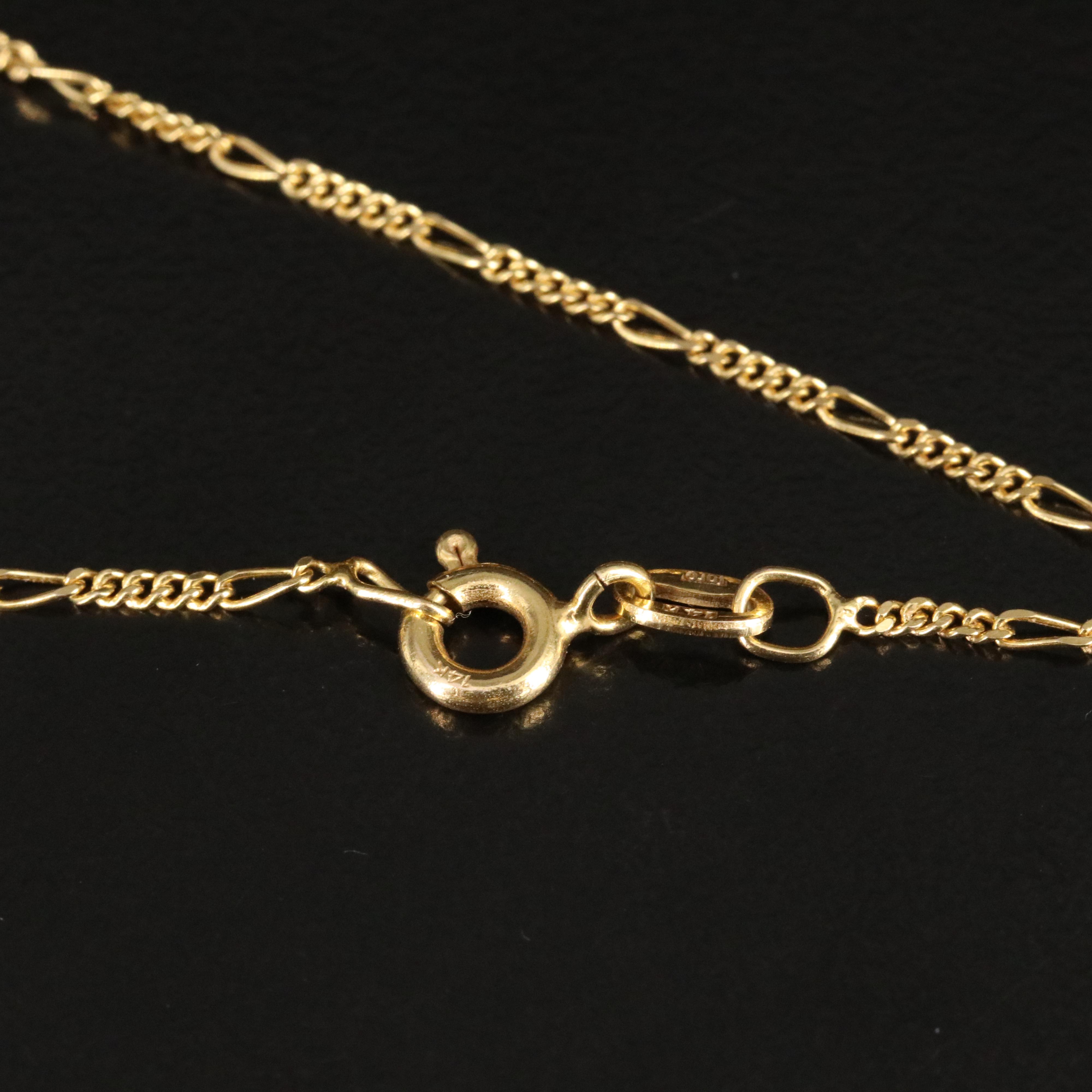 14K Figaro Chain Necklace