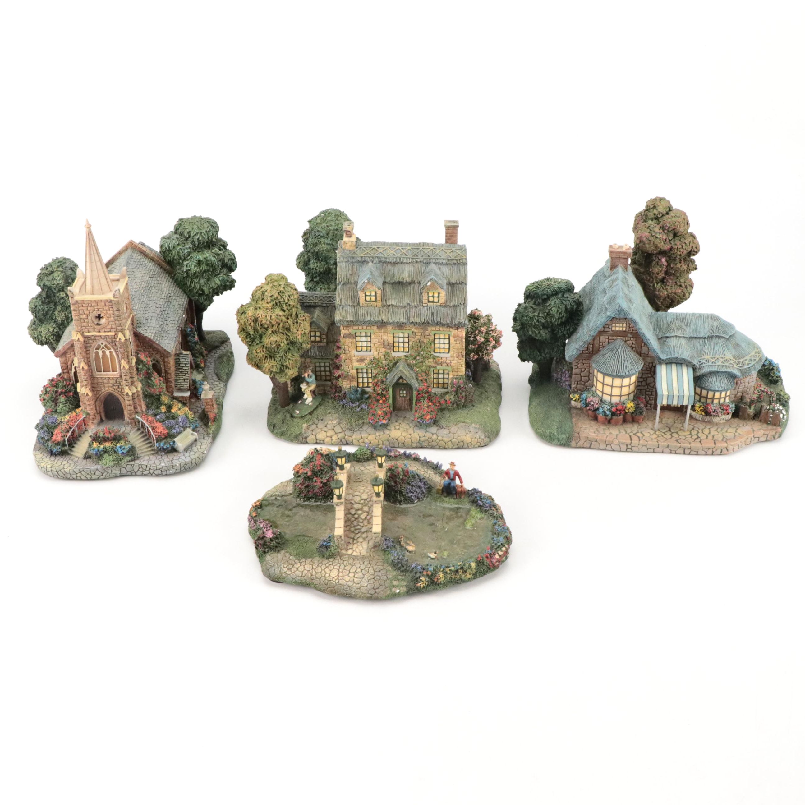 Thomas Kinkade "Hawthorne Village" Resin House Figurines with More