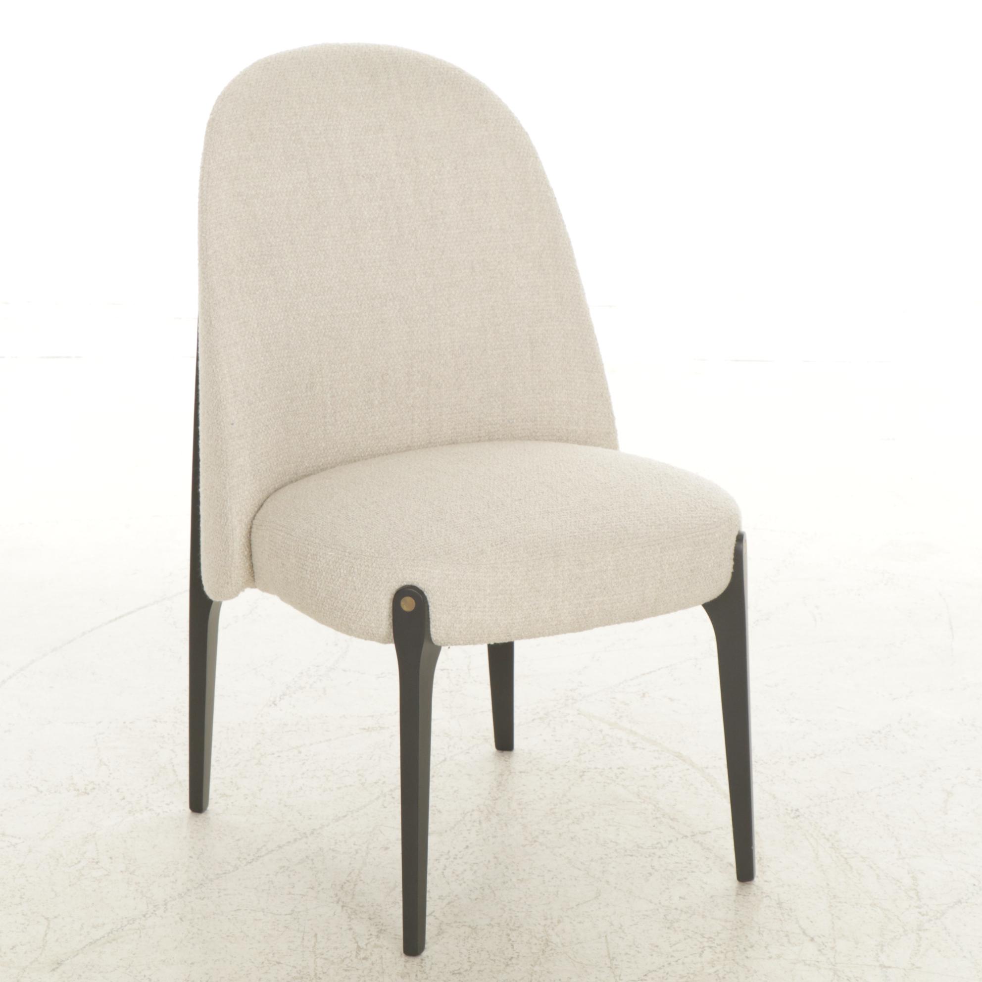 Arhaus "Bottoni" Upholstered Dining Chairs, Set of Four, Contemporary