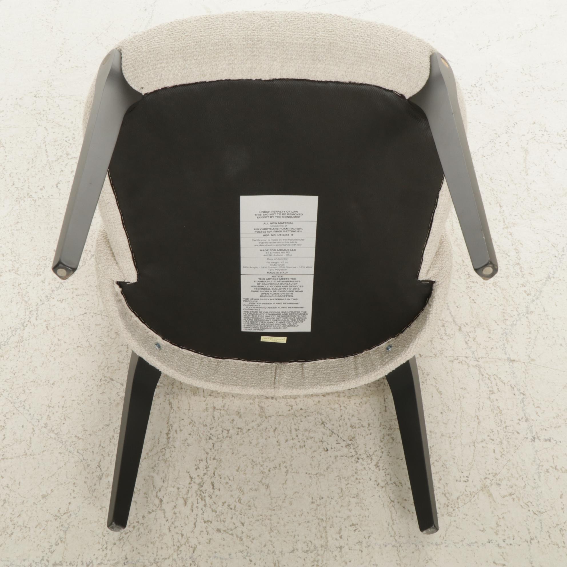 Arhaus "Bottoni" Upholstered Dining Chairs, Set of Four, Contemporary