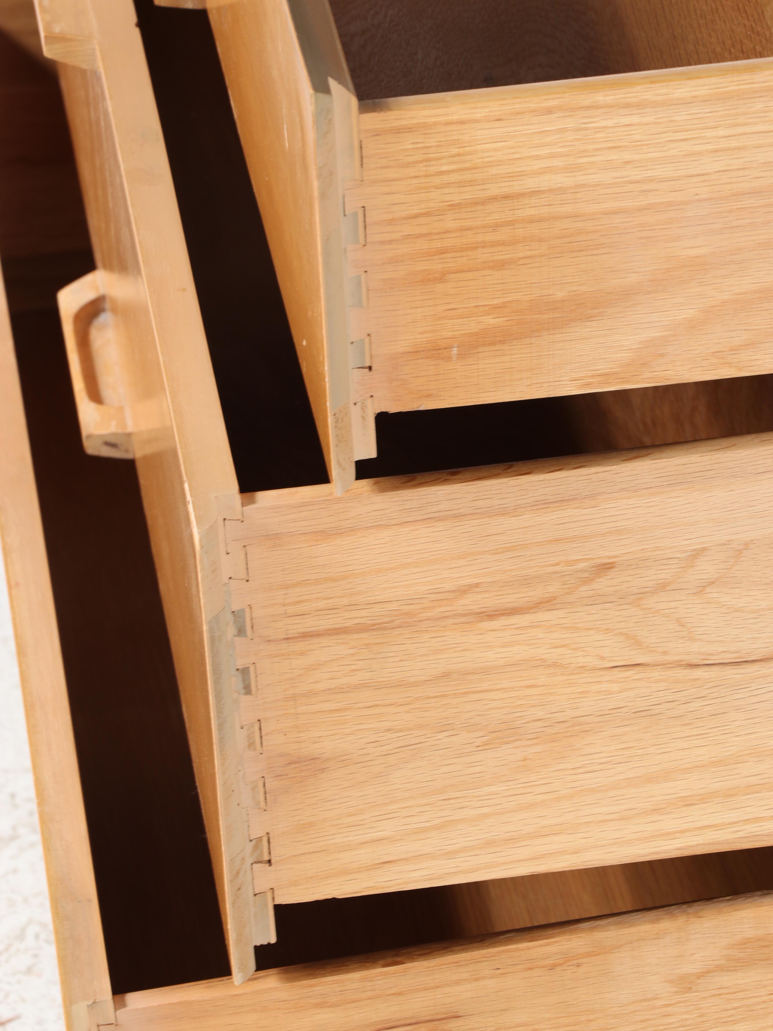 Ramseur Furniture Co. Mid Century Modern Maple Three-Drawer Chest Plus Bookcase