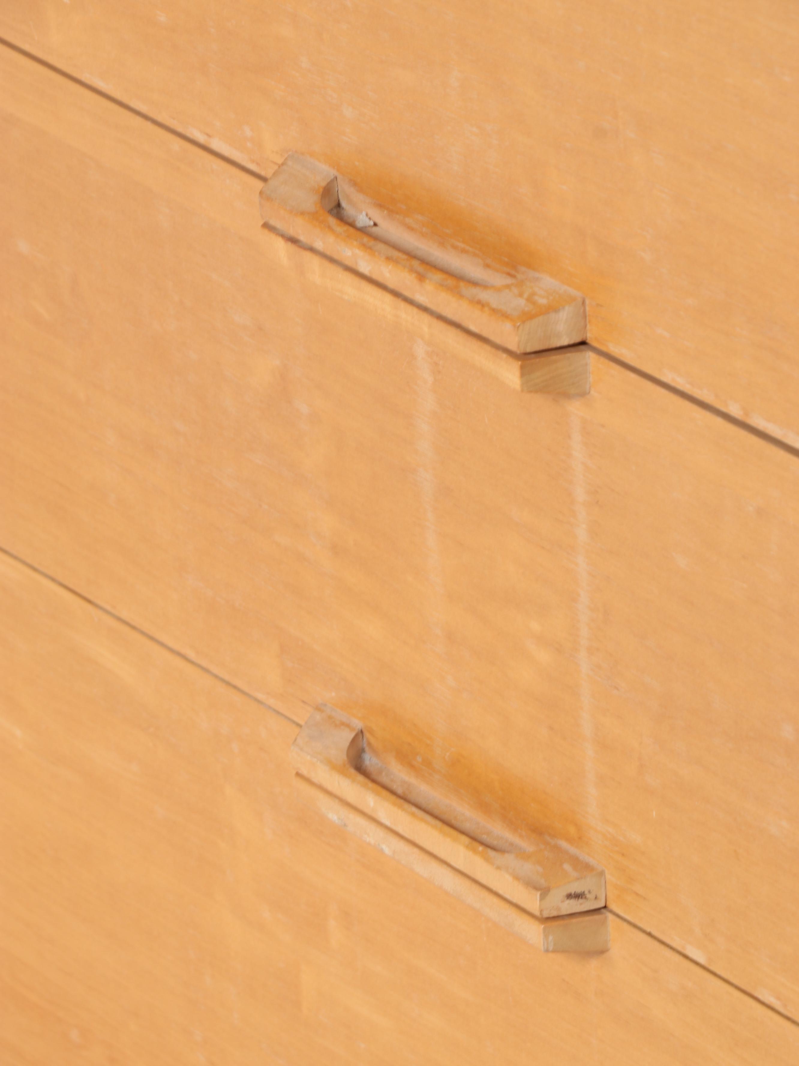 Ramseur Furniture Co. Mid Century Modern Maple Three-Drawer Chest Plus Bookcase