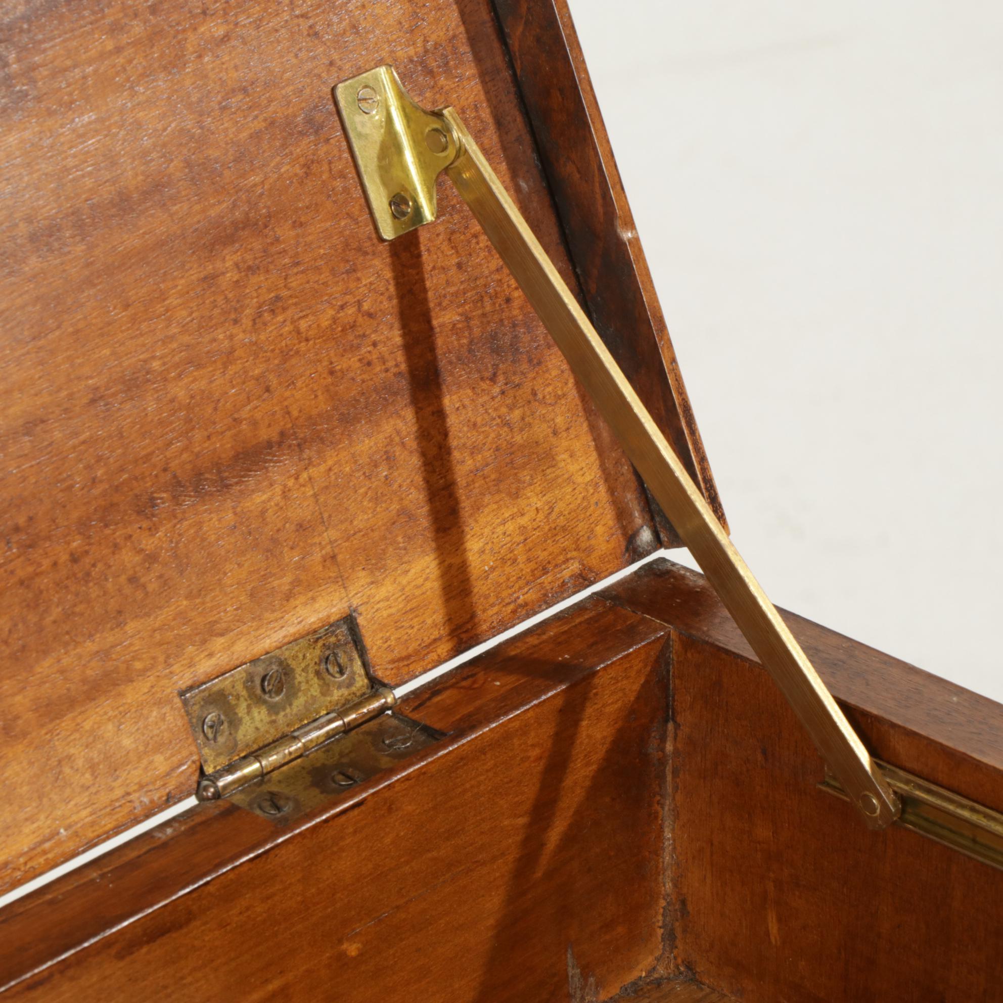 Parquetry Decorated Faux Commode Cabinet