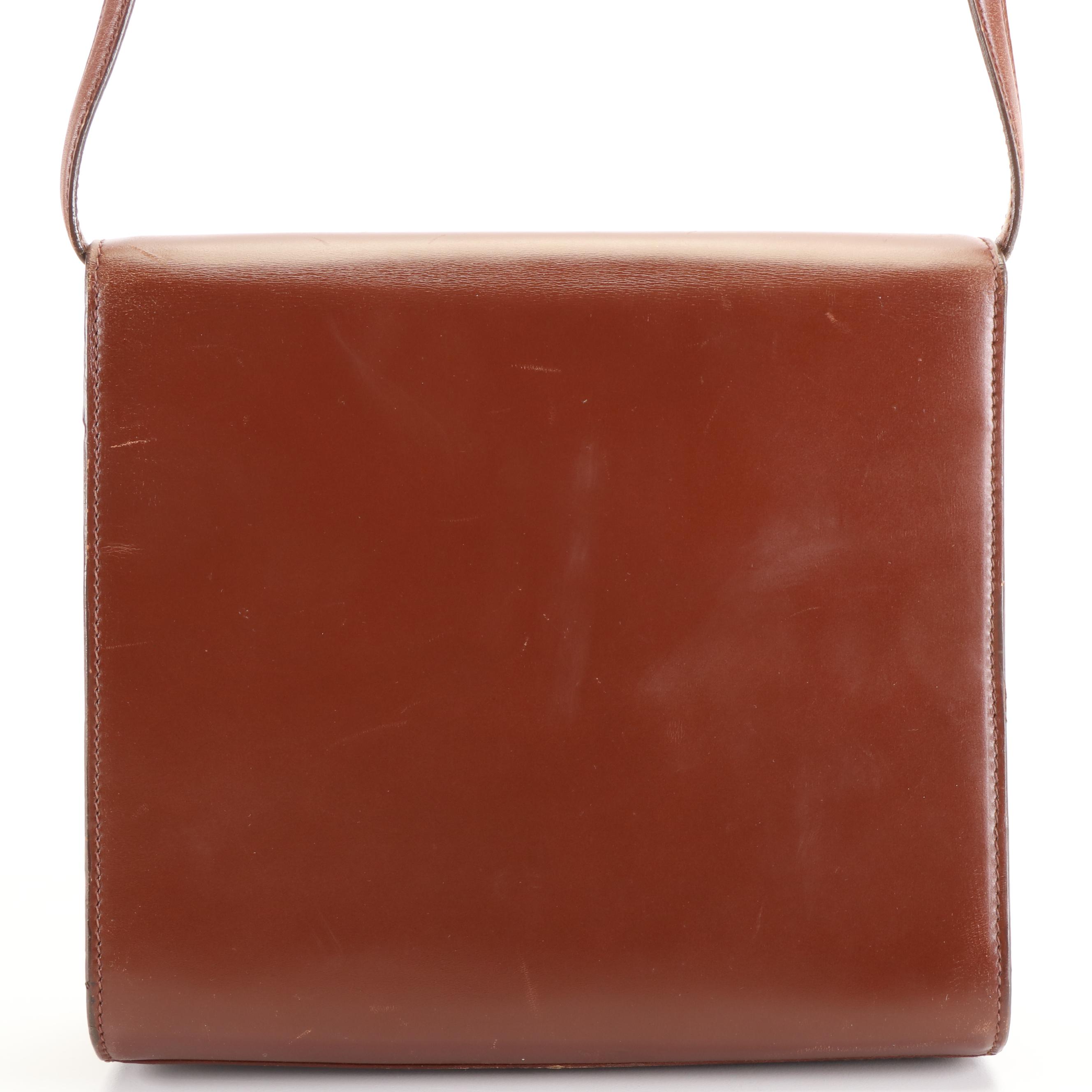Prada A Line Shoulder Bag in Brown Leather