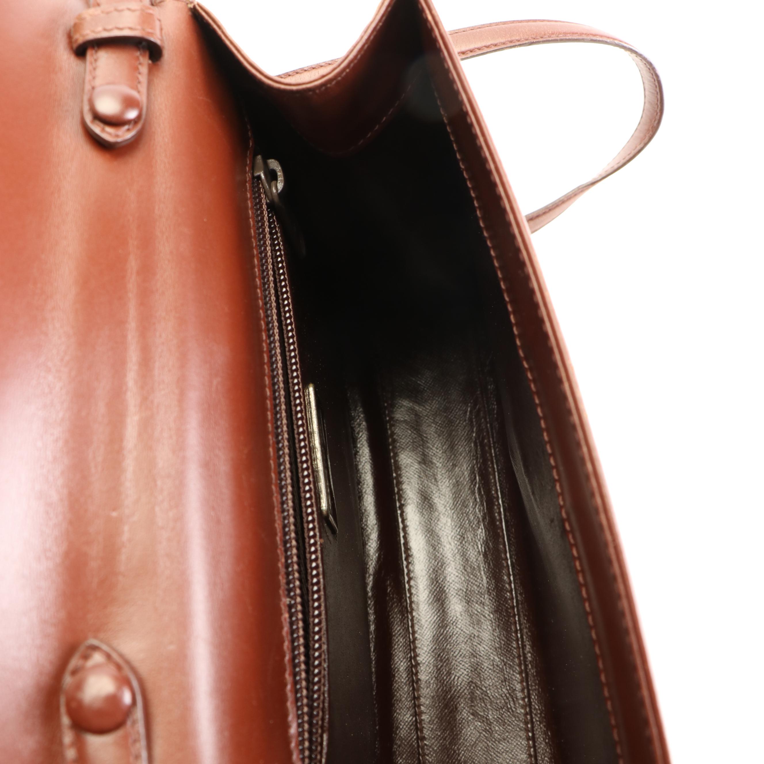 Prada A Line Shoulder Bag in Brown Leather