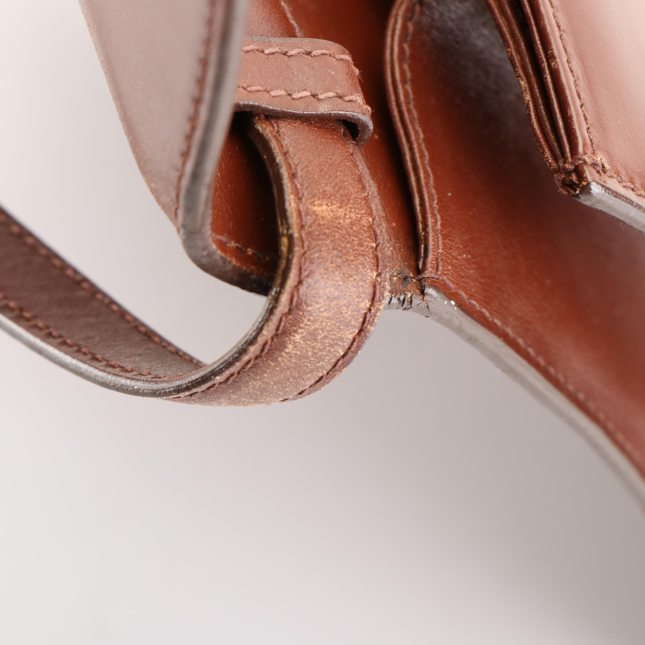 Prada A Line Shoulder Bag in Brown Leather