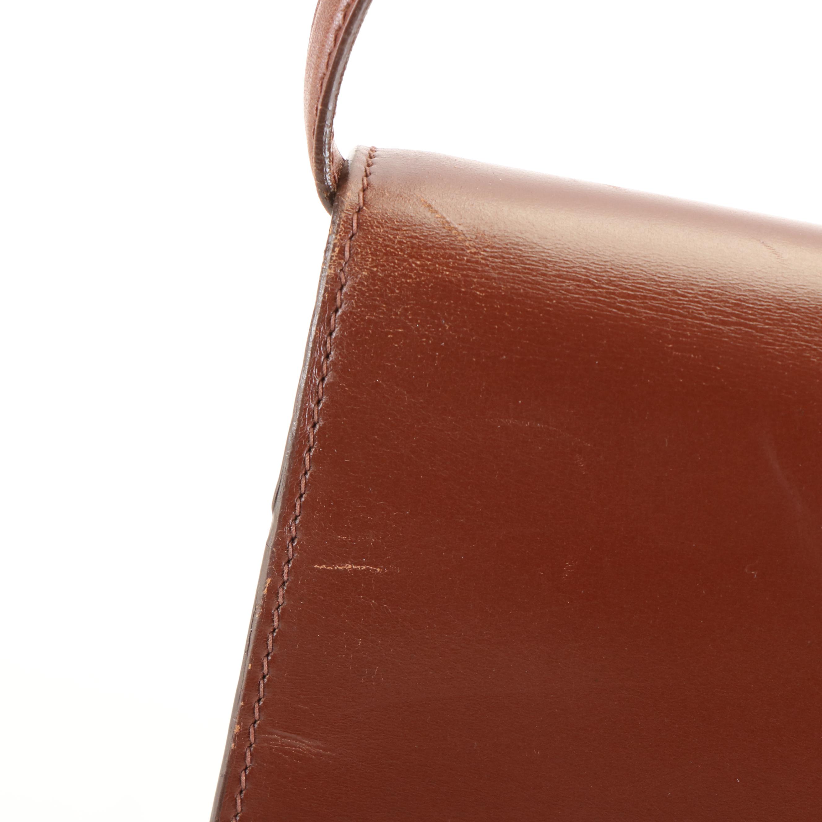 Prada A Line Shoulder Bag in Brown Leather