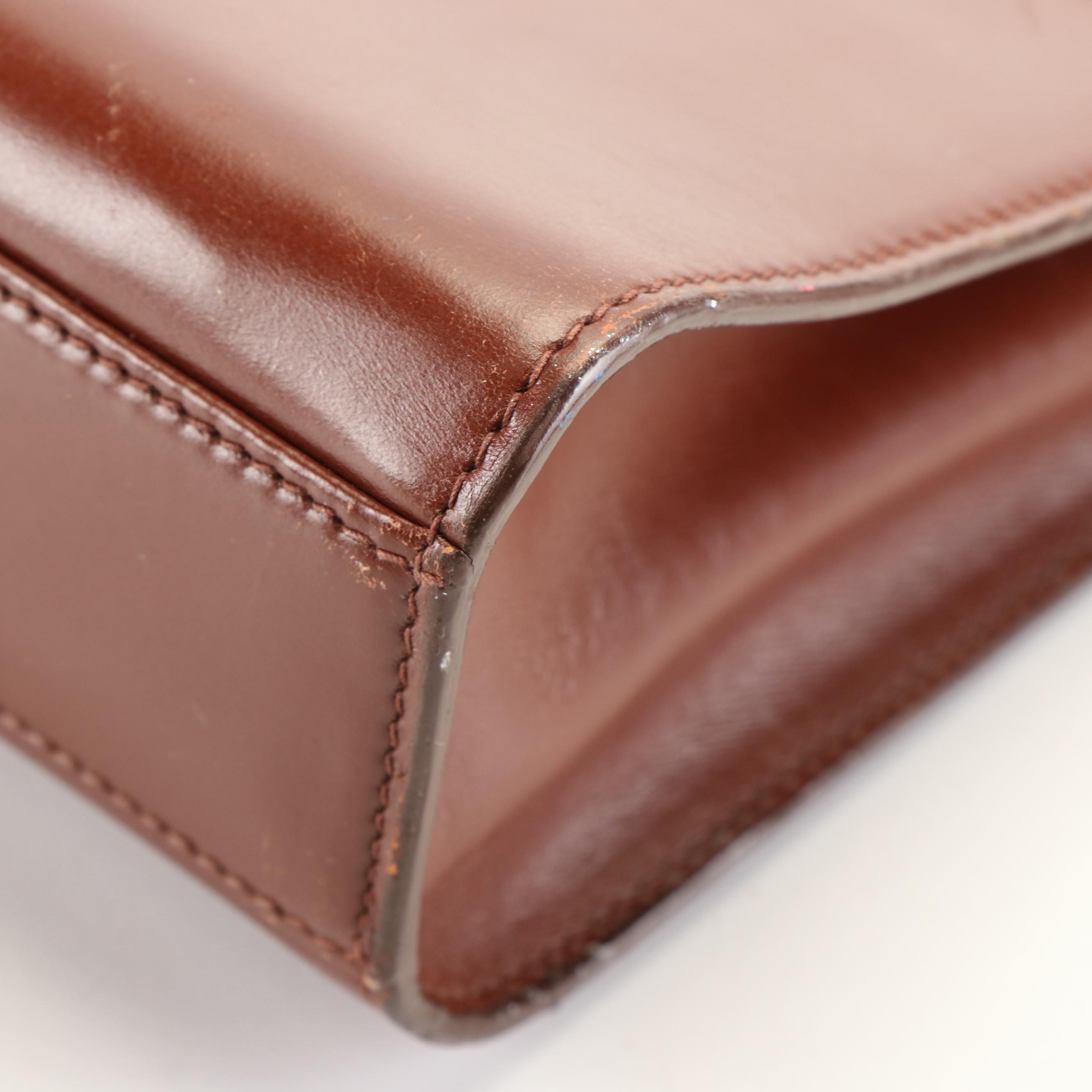 Prada A Line Shoulder Bag in Brown Leather