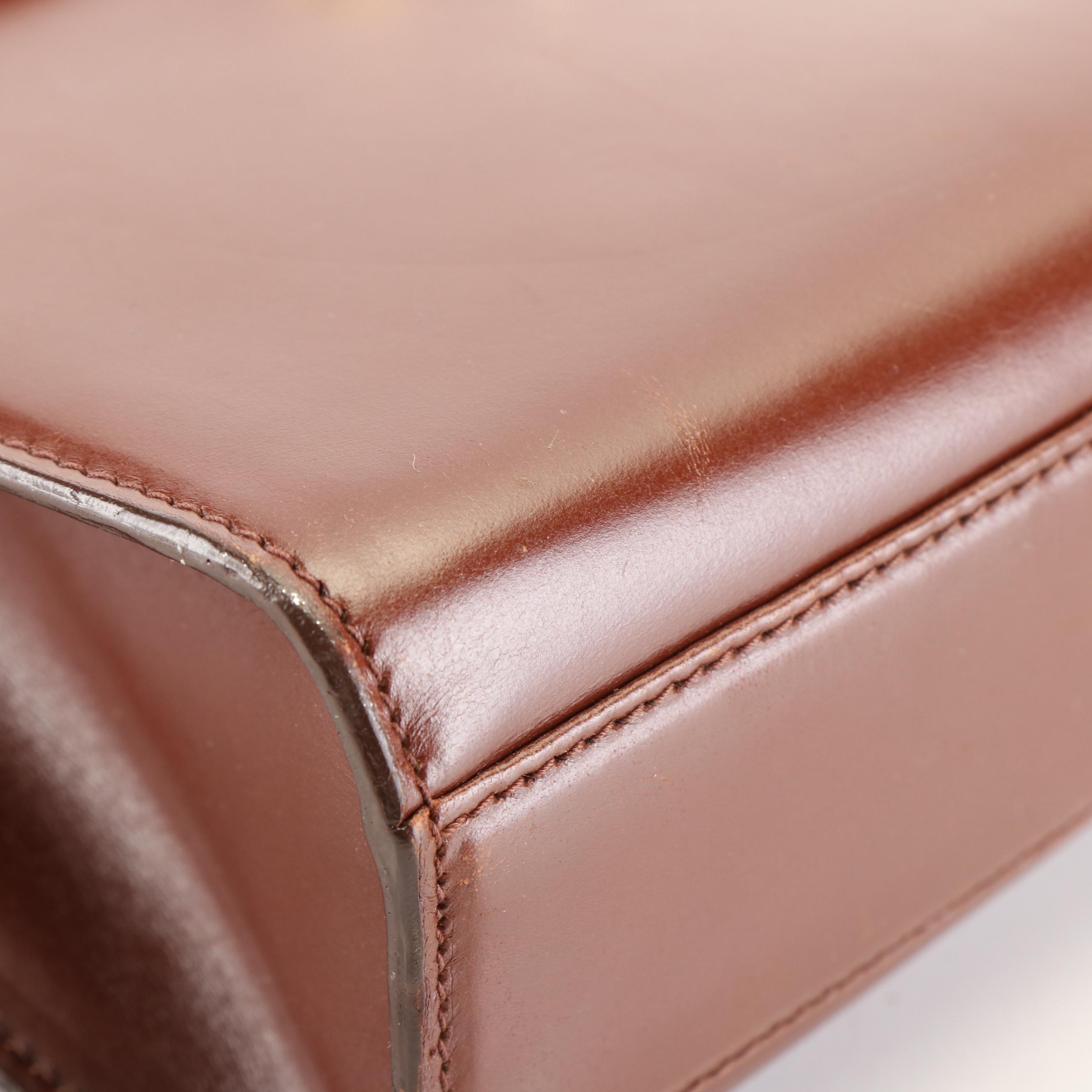 Prada A Line Shoulder Bag in Brown Leather