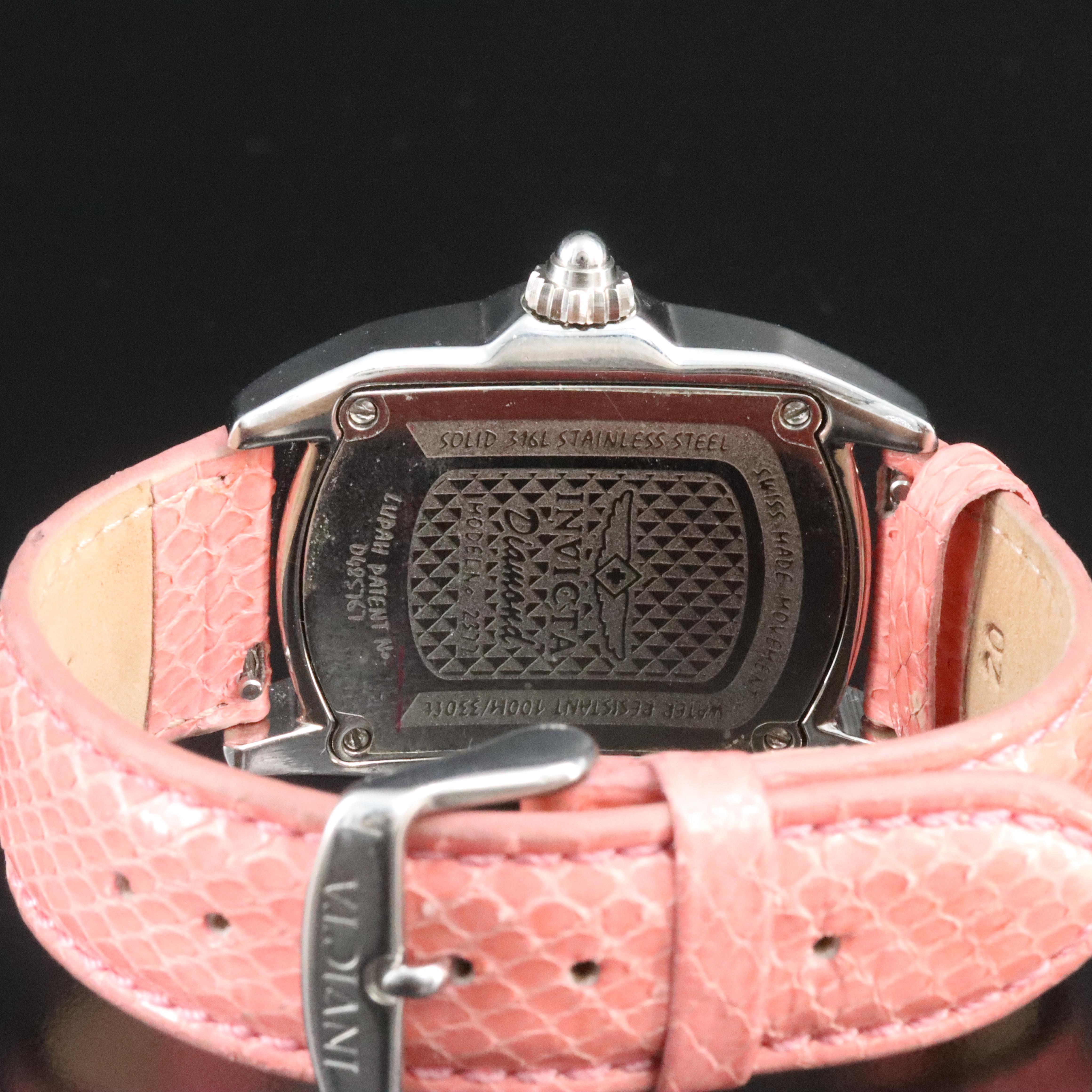 Invicta Lupah Diamond Elements ref. 2377 Mother-of-Pearl Steel Quartz Watch