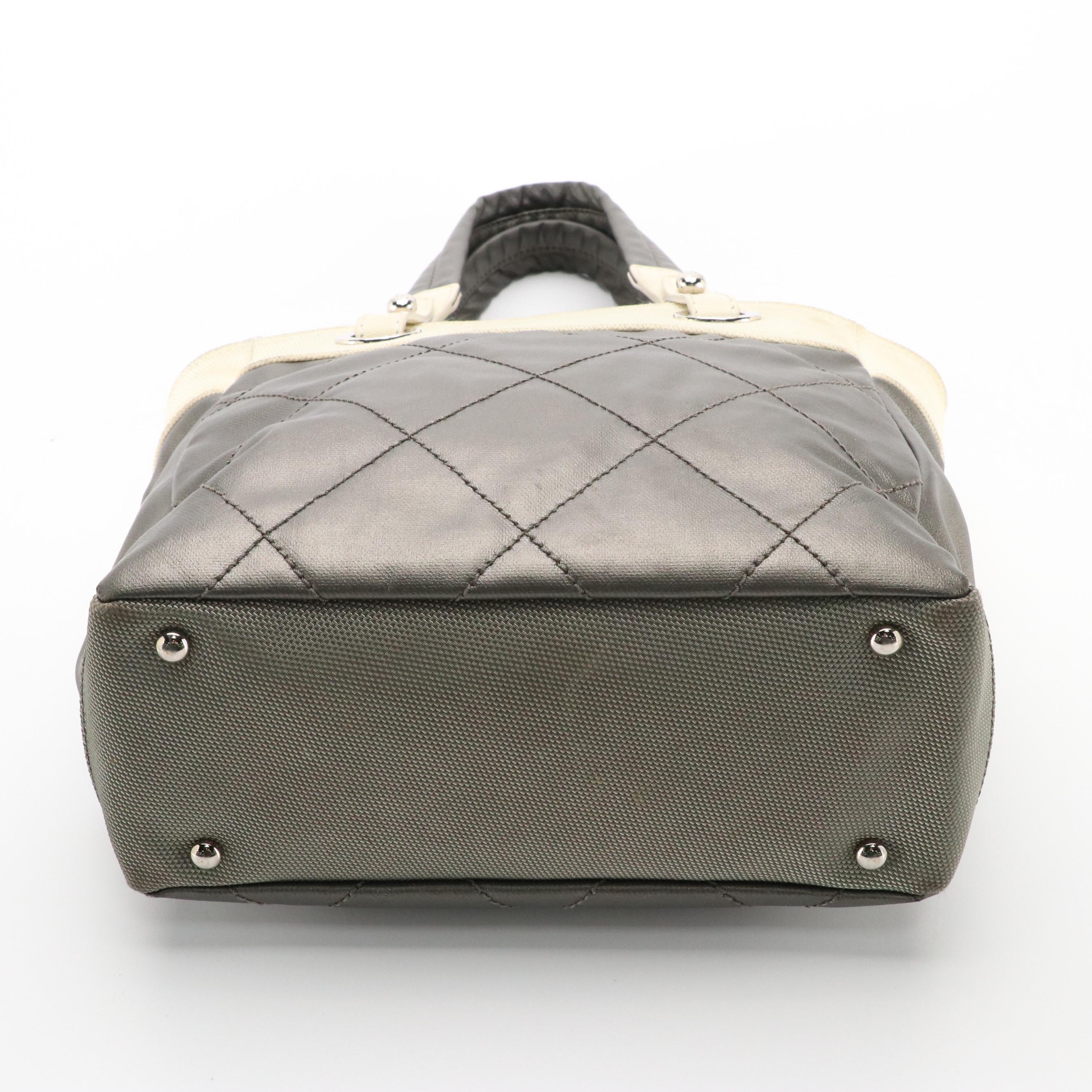 Chanel Quilted Biarritz Tote with CC Chain-Link Charm