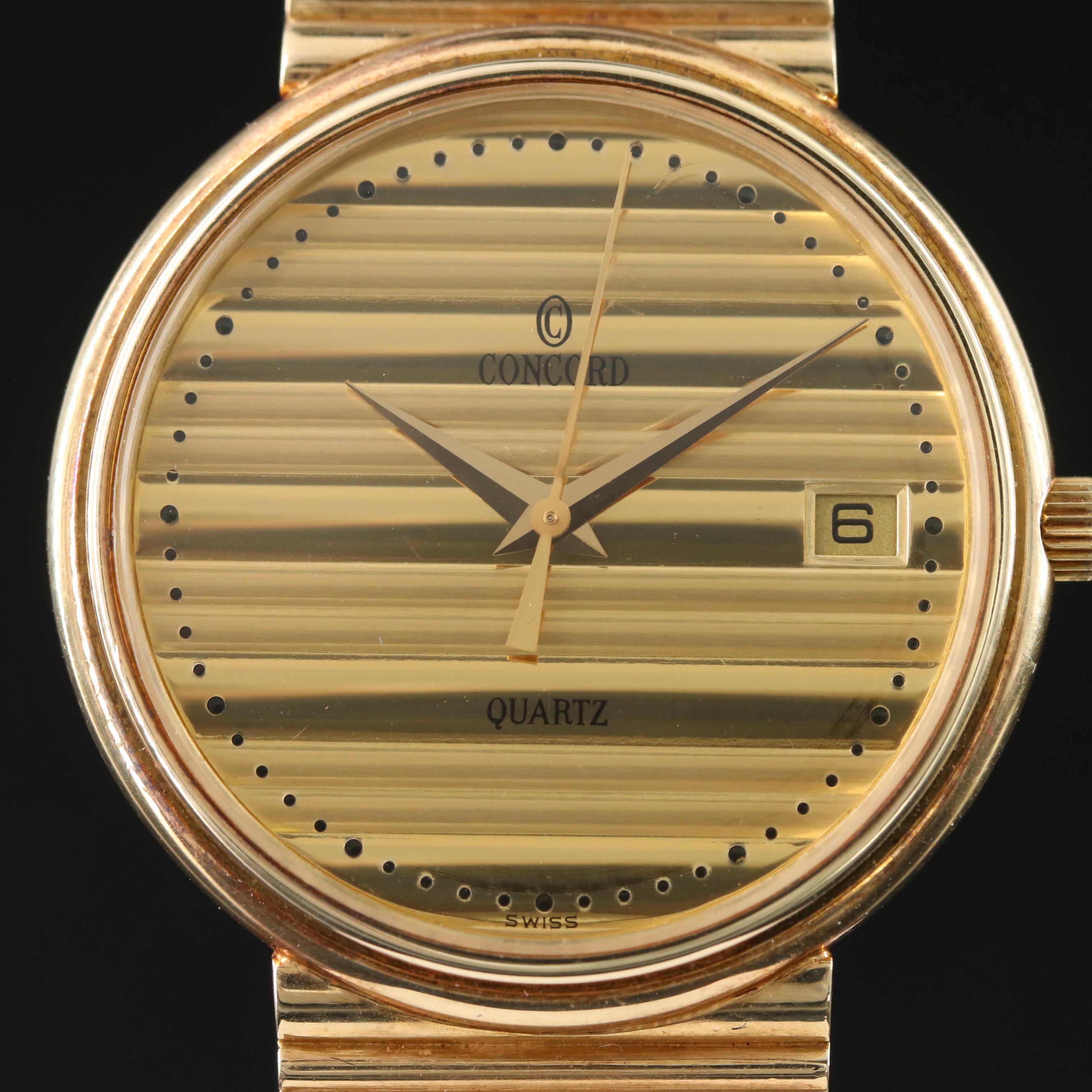 14K Concord Quartz Date Watch