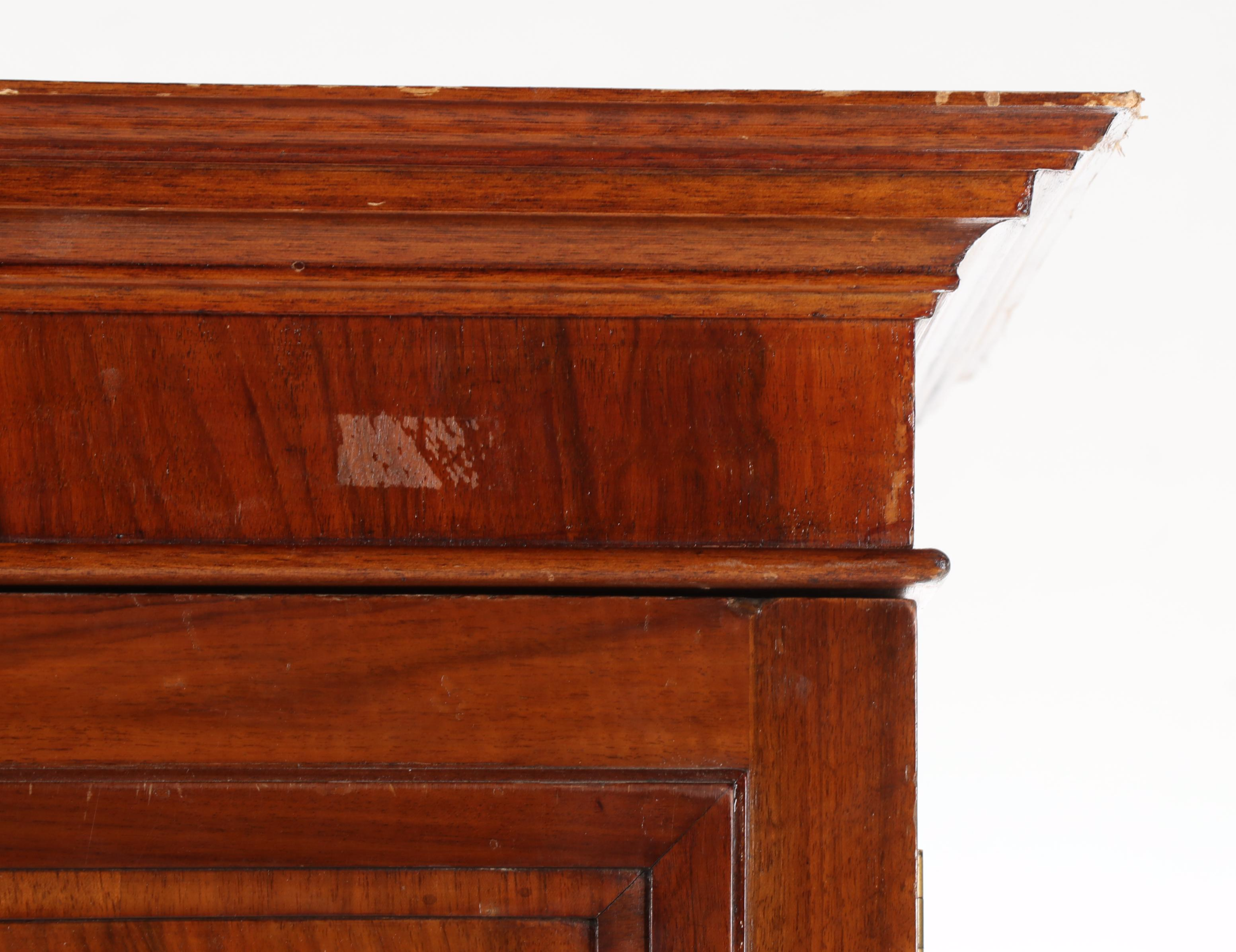 Waring & Gillow Edwardian Burr Walnut Triple-Door Wardrobe, Early 20th Century