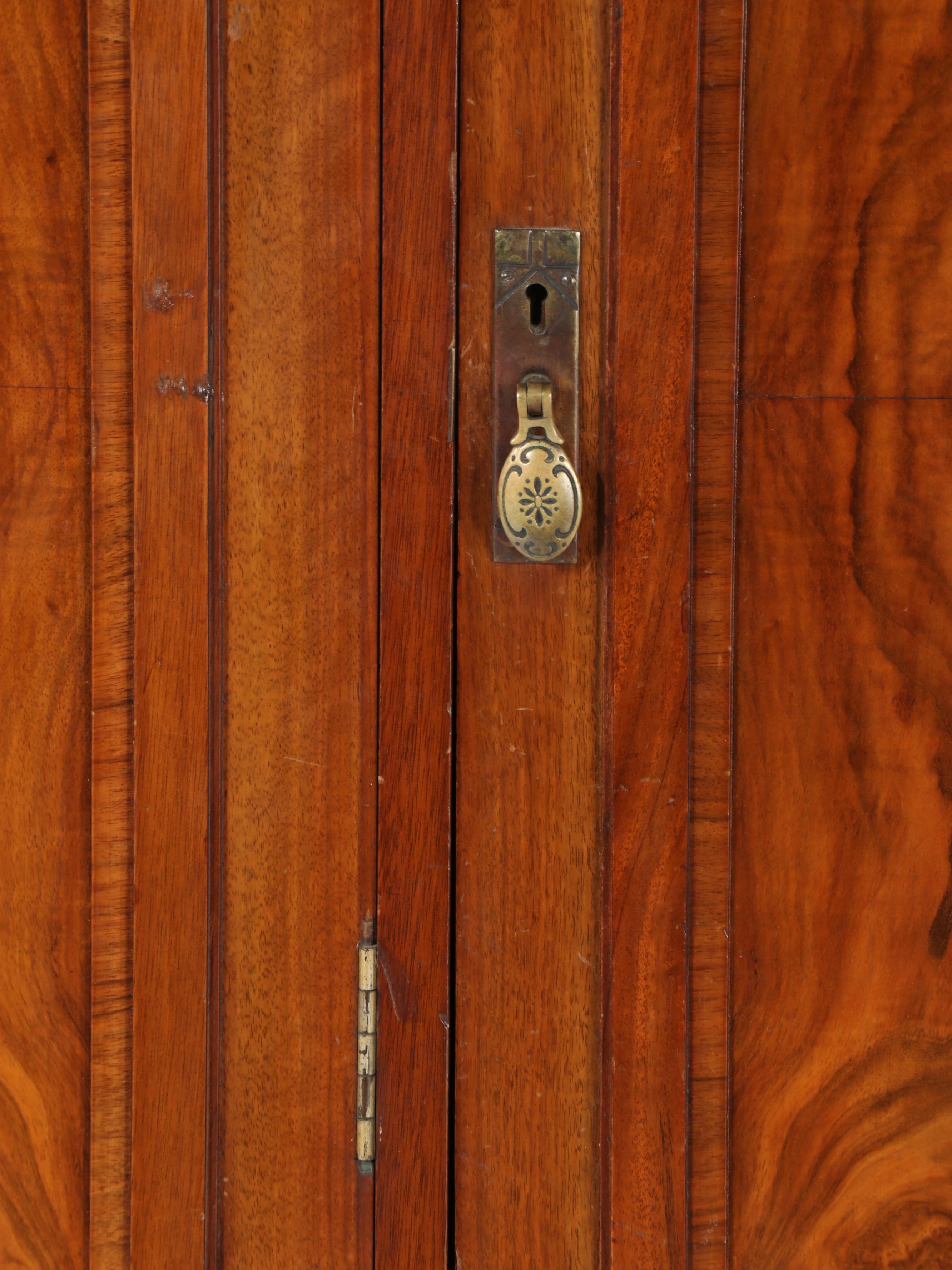 Waring & Gillow Edwardian Burr Walnut Triple-Door Wardrobe, Early 20th Century