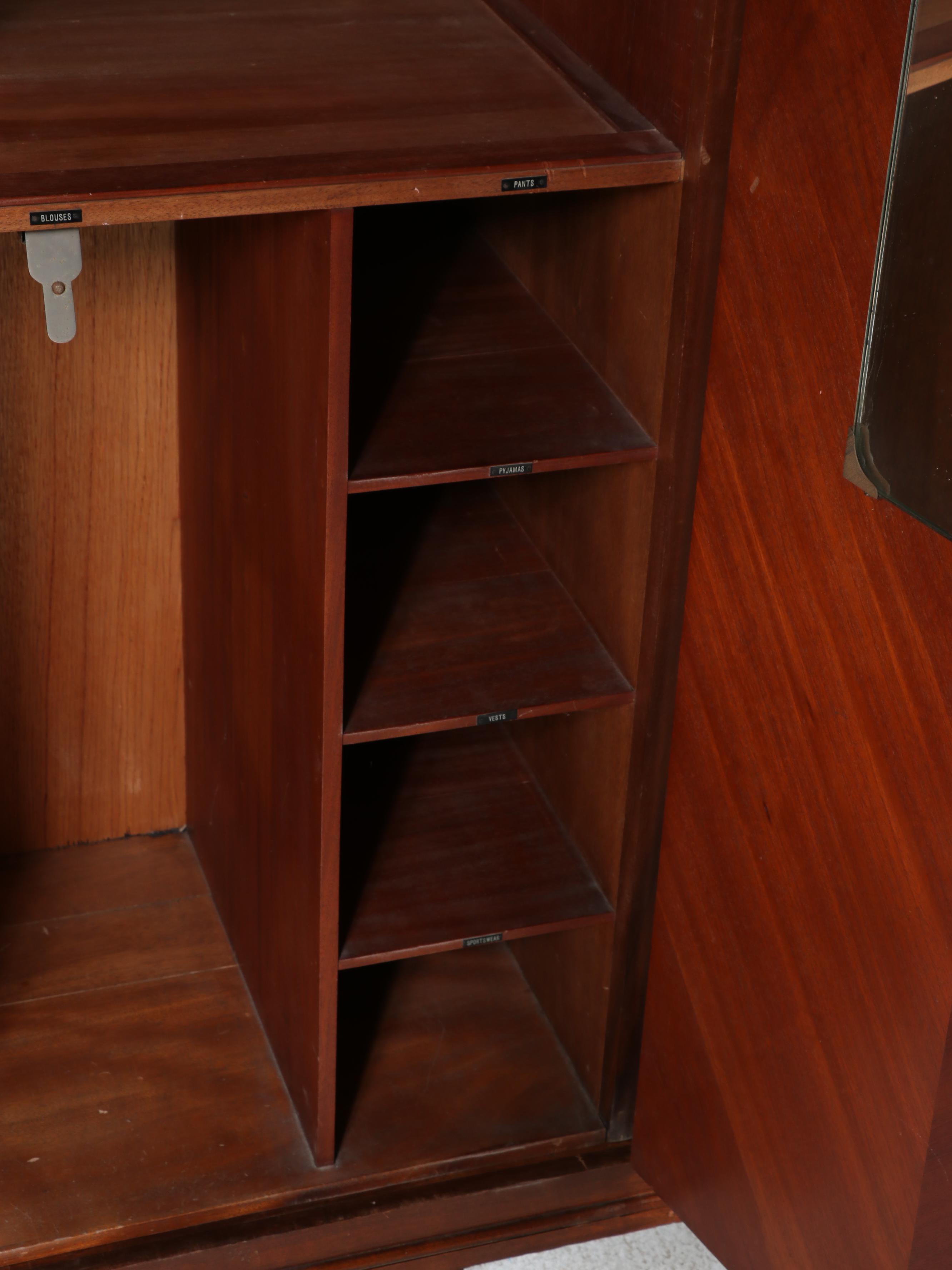 Waring & Gillow Edwardian Burr Walnut Triple-Door Wardrobe, Early 20th Century