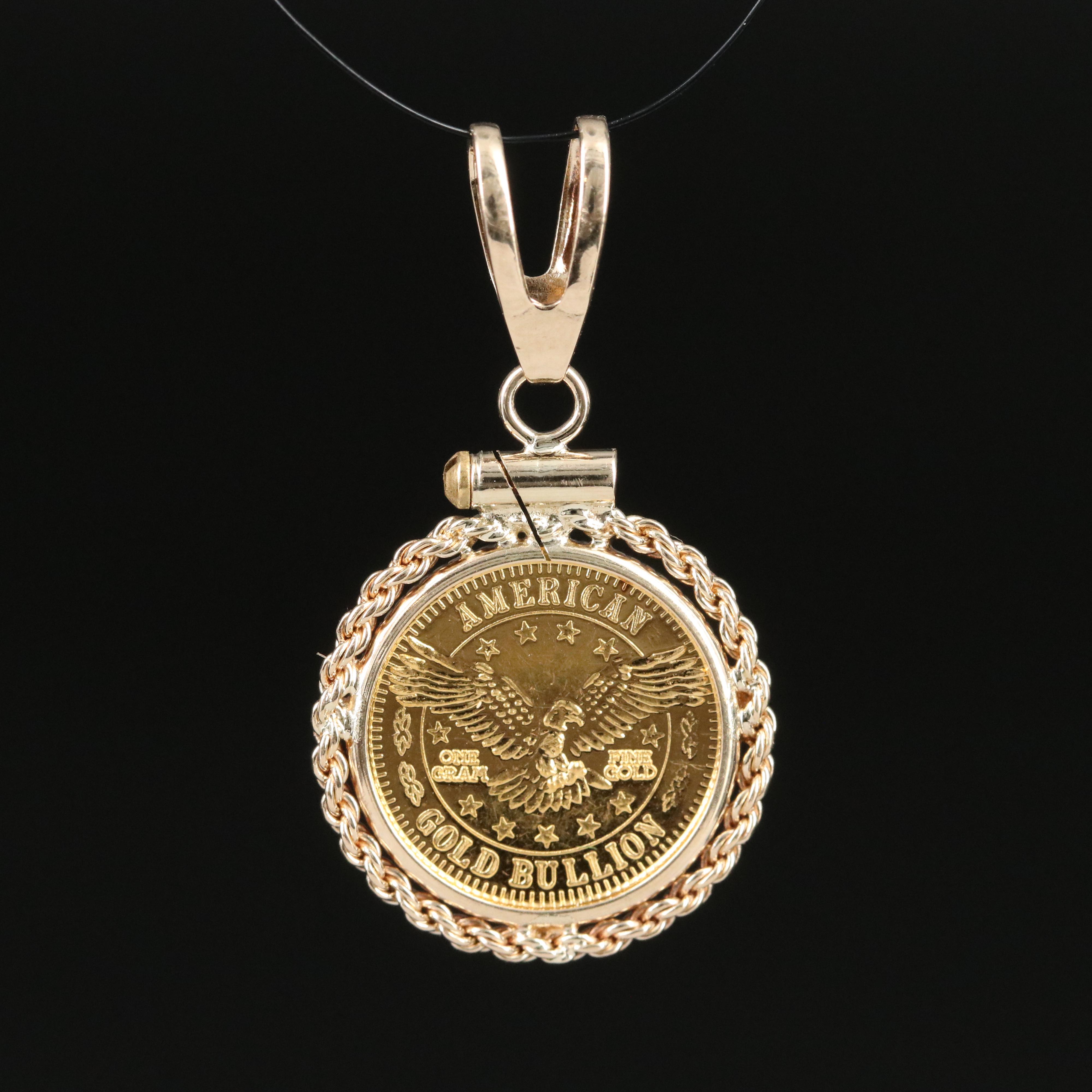 14K Pendant with Fine Gold Bullion
