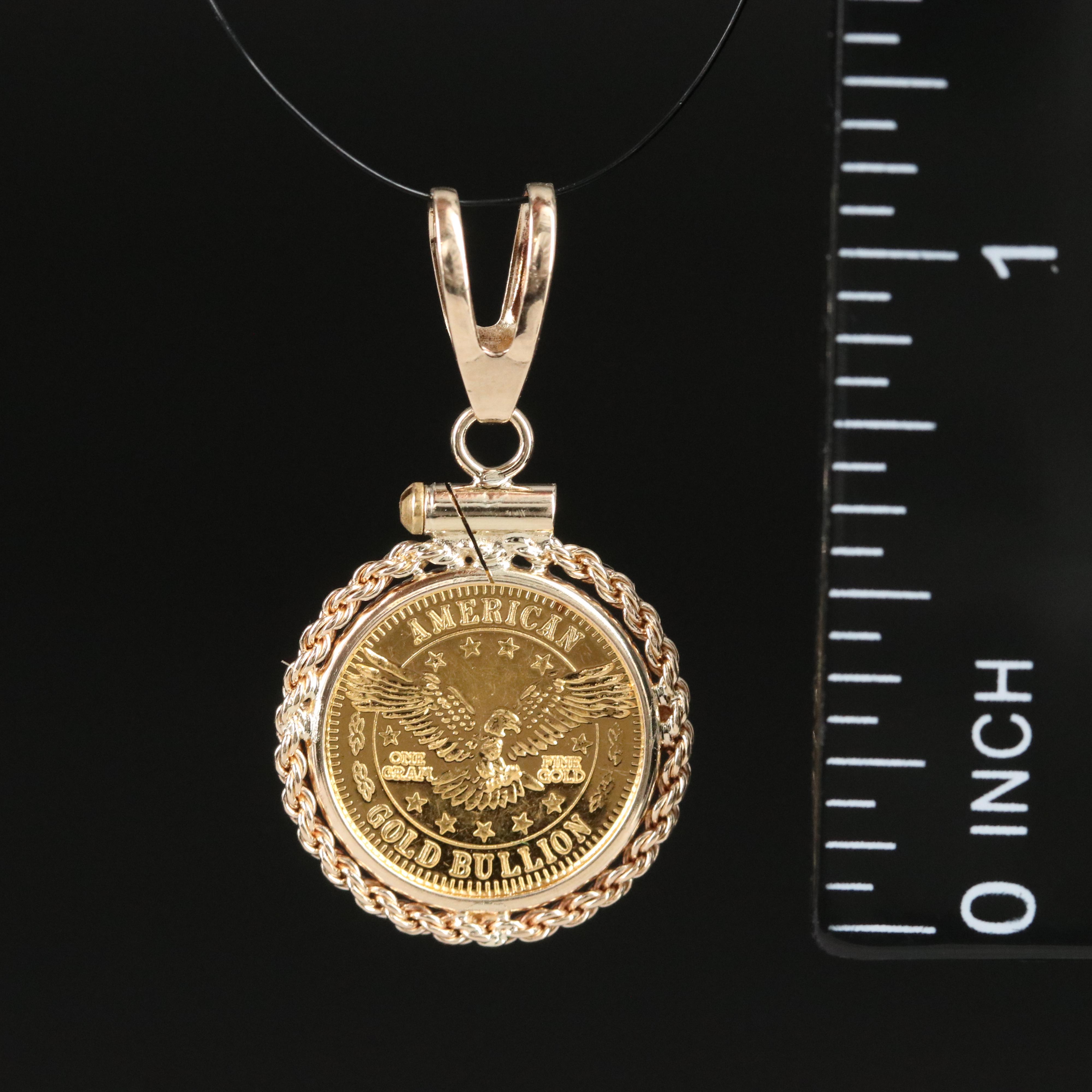 14K Pendant with Fine Gold Bullion