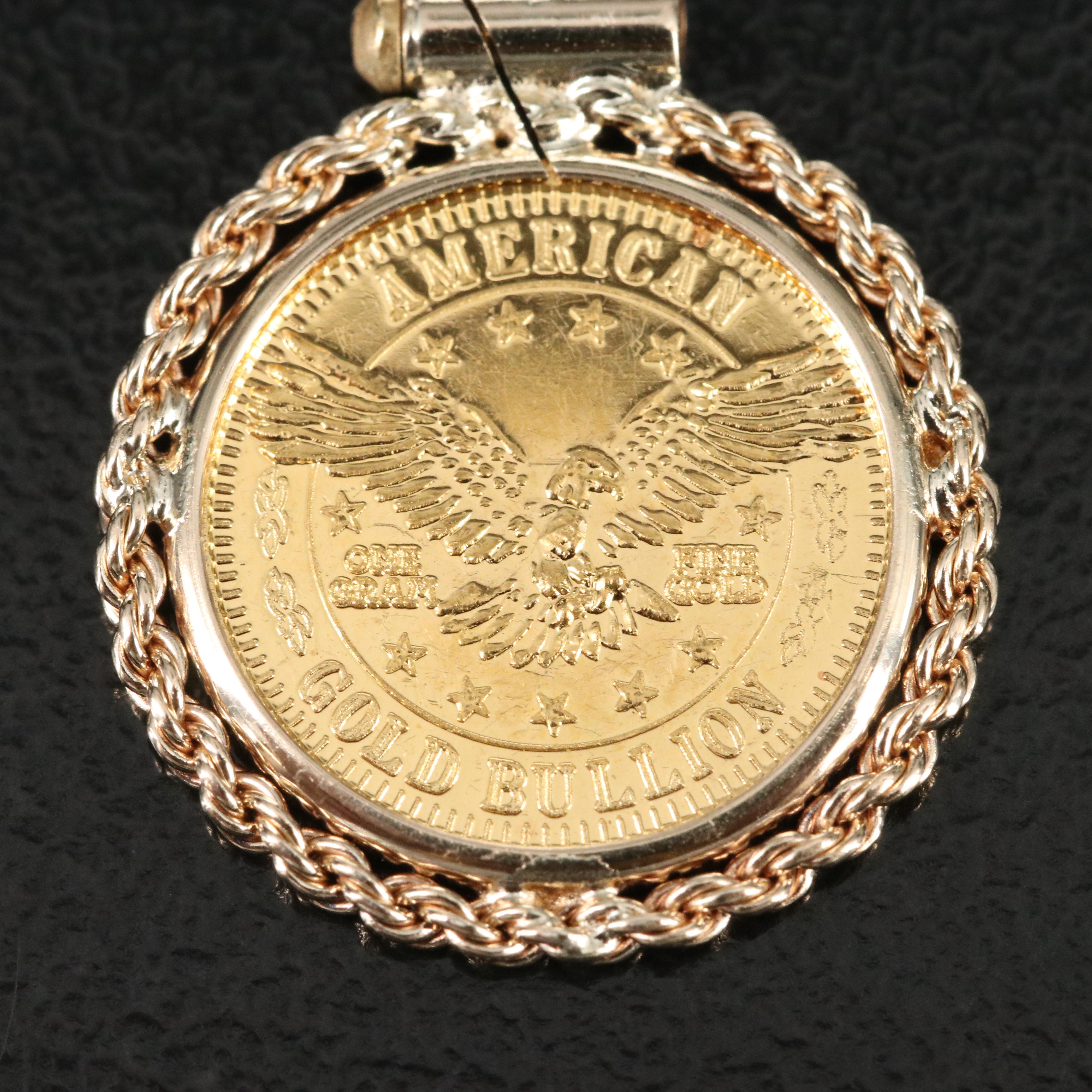 14K Pendant with Fine Gold Bullion