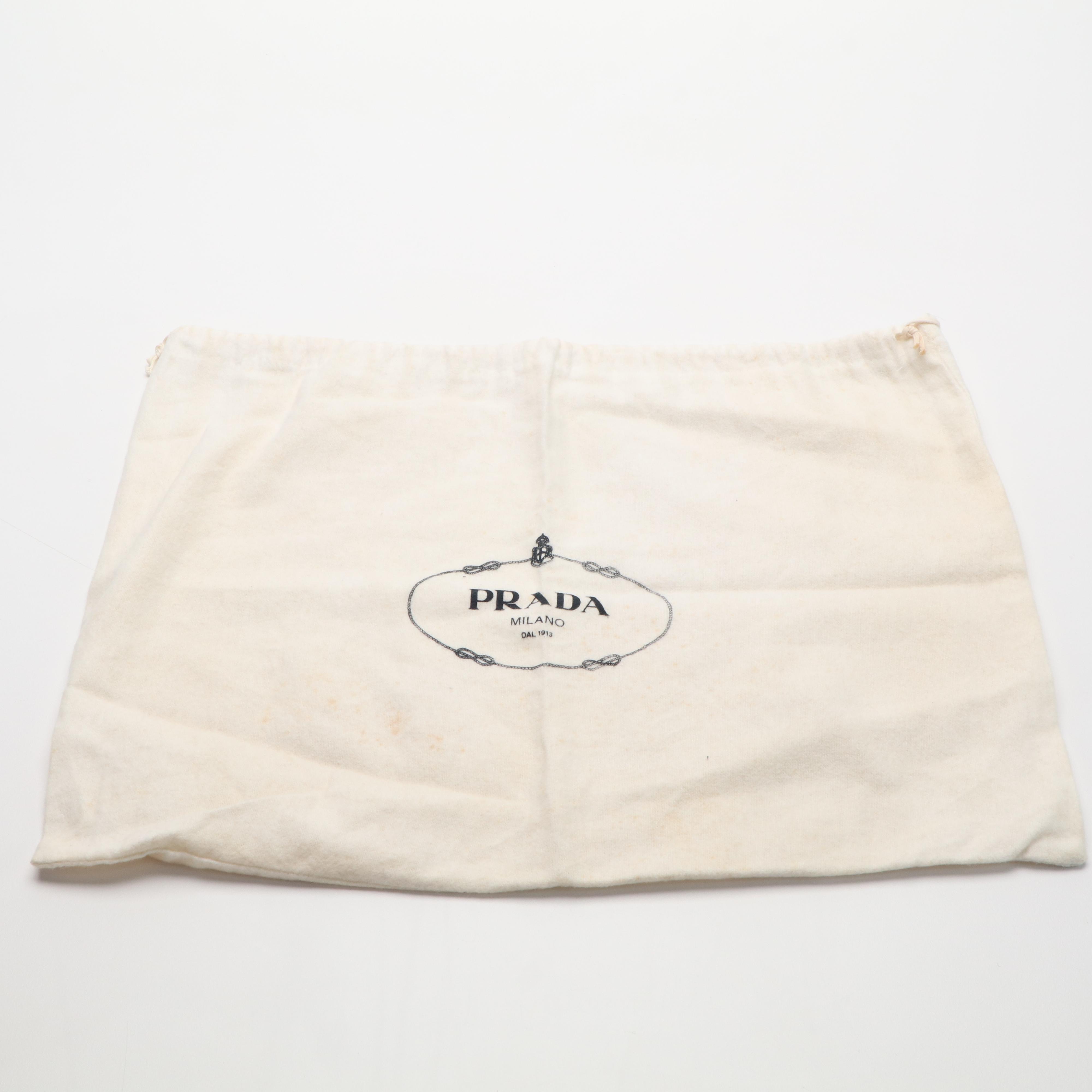 Prada Shoulder Bag in Canvas and Leather