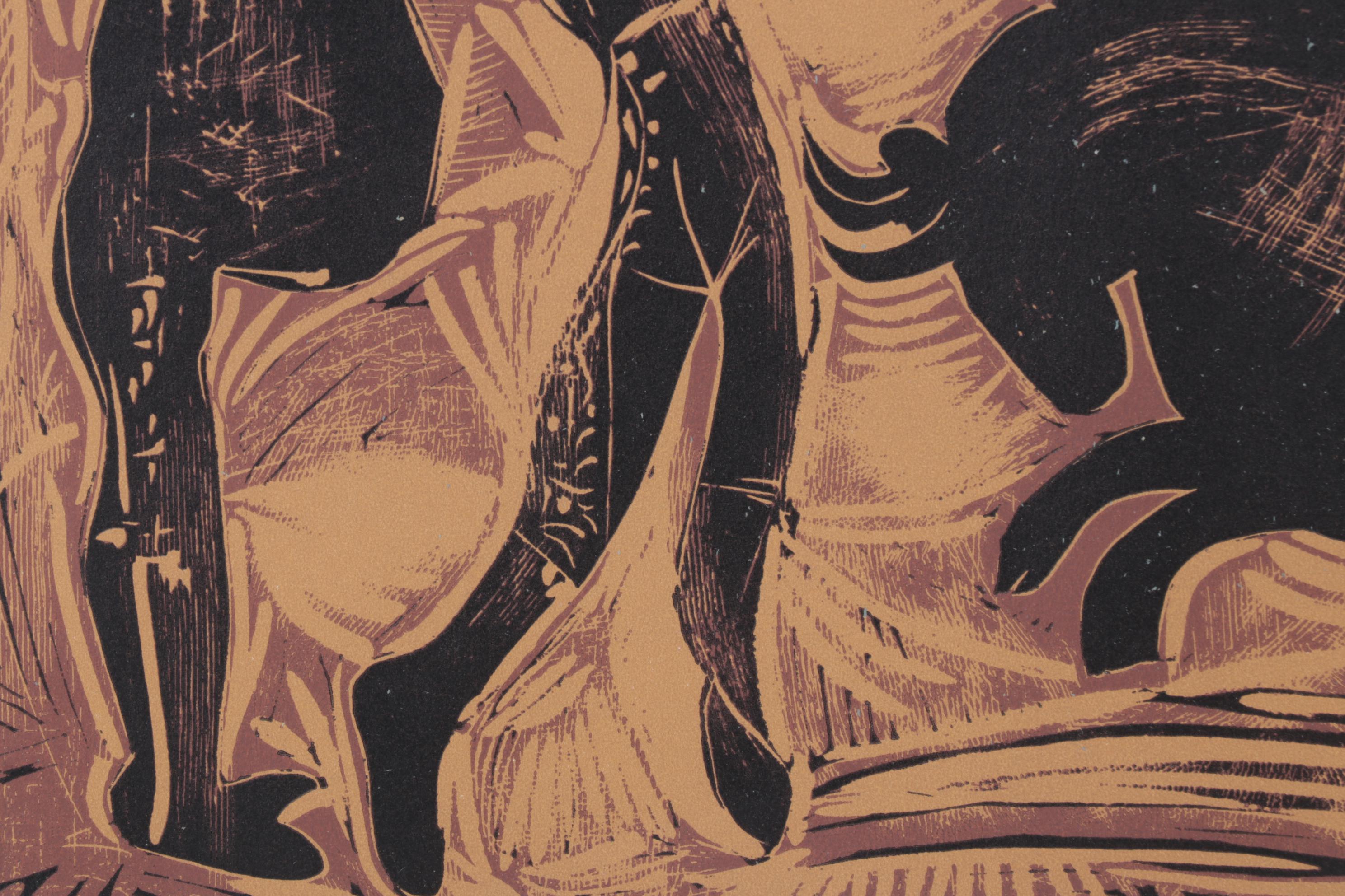 Pablo Picasso Color Linocut "Les Banderillas," 1962