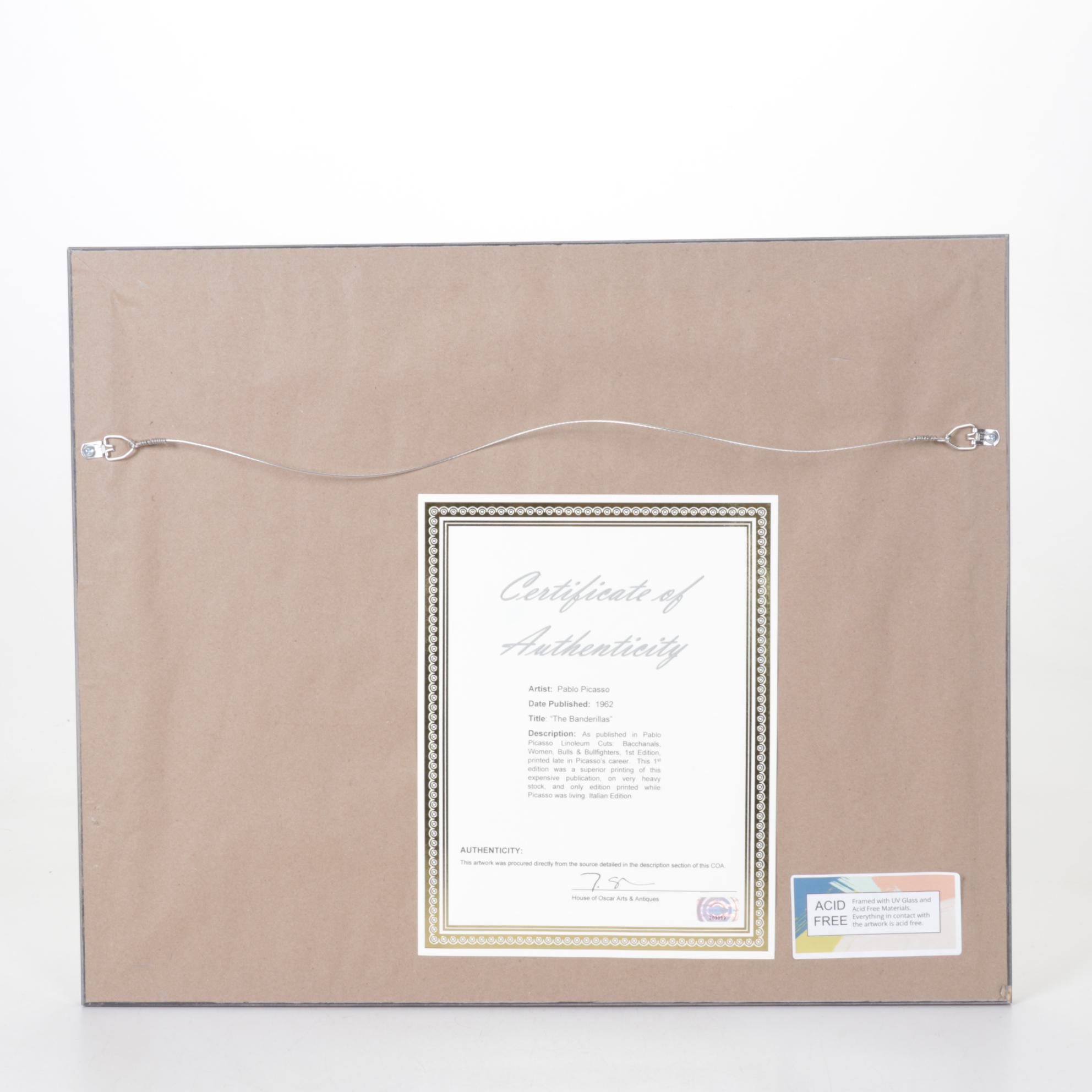 Pablo Picasso Color Linocut "Les Banderillas," 1962