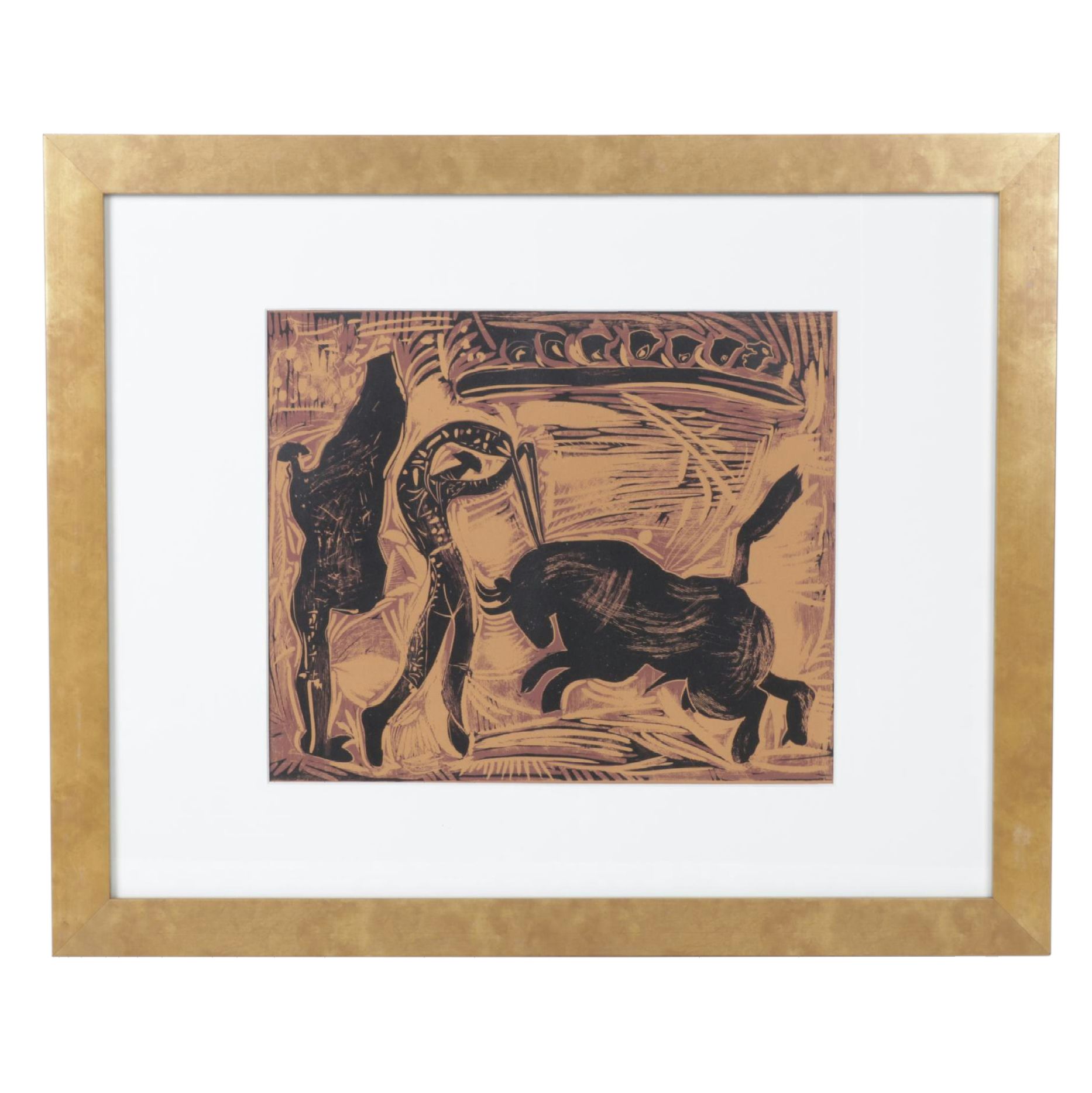 Pablo Picasso Color Linocut "Les Banderillas," 1962