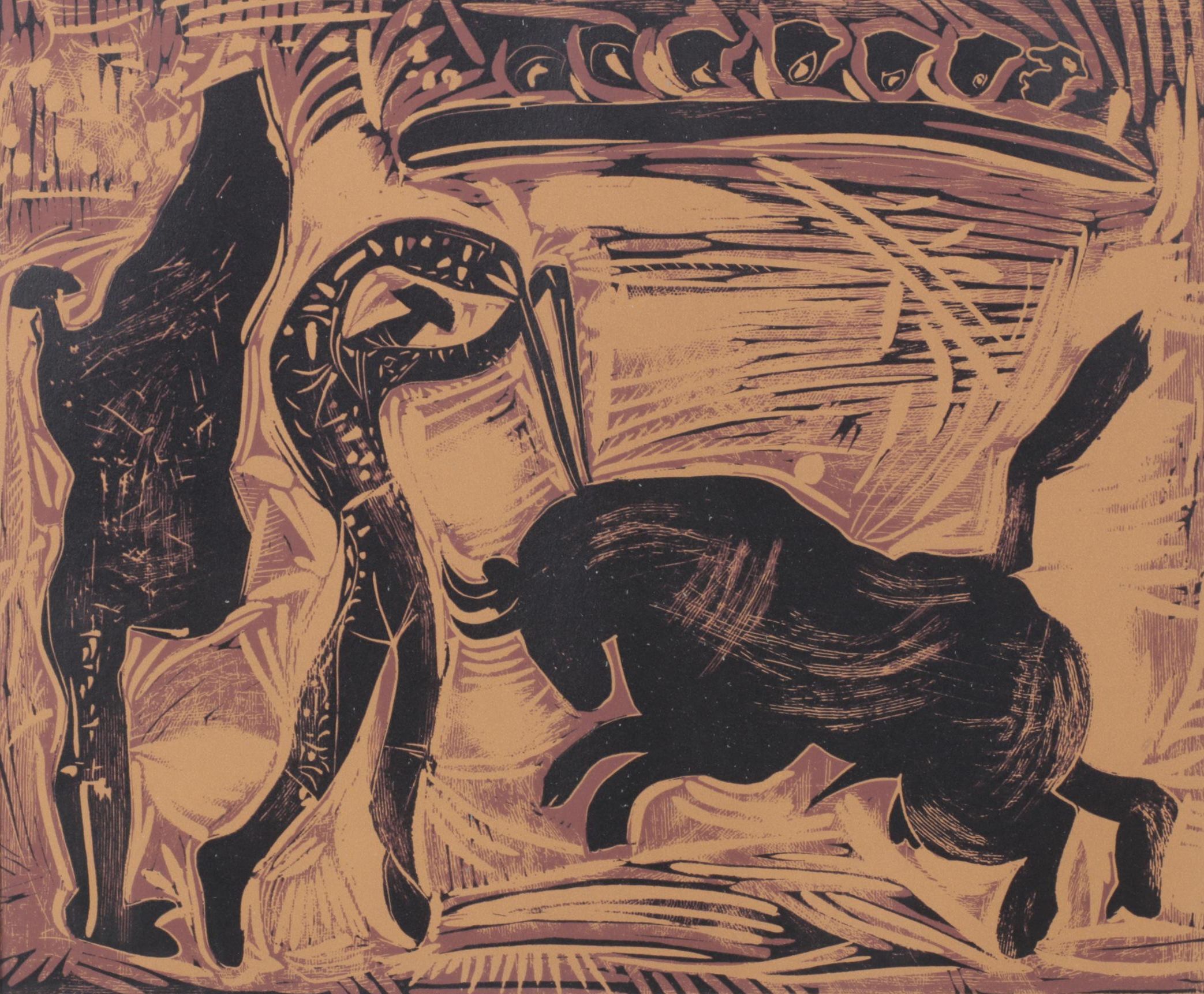 Pablo Picasso Color Linocut "Les Banderillas," 1962