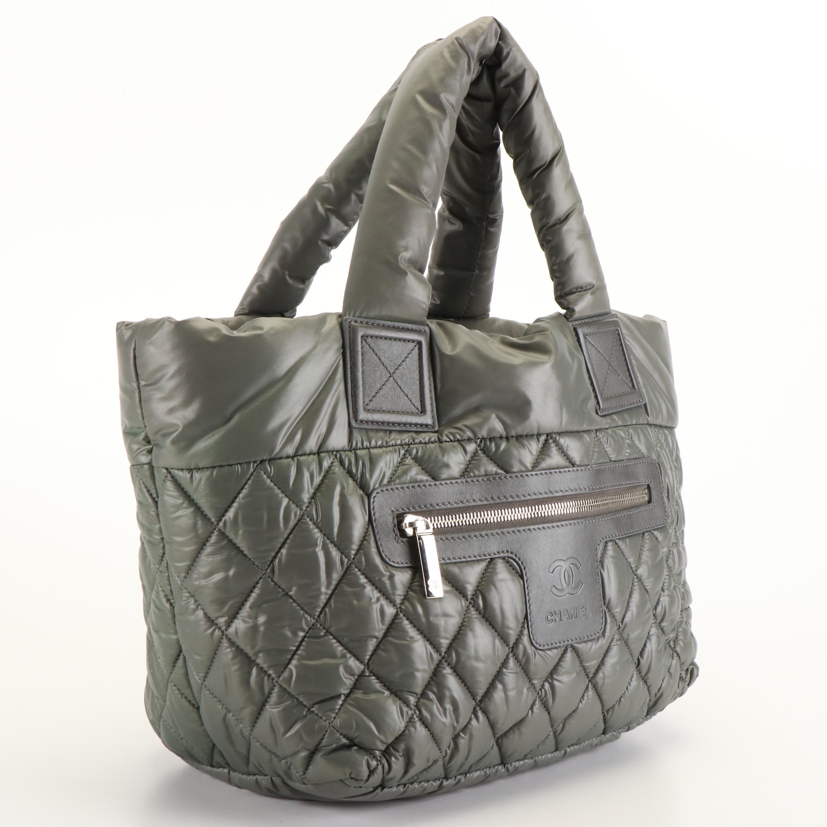 Chanel CC Logo Coco Cocoon Tote Bag in Quilted Nylon