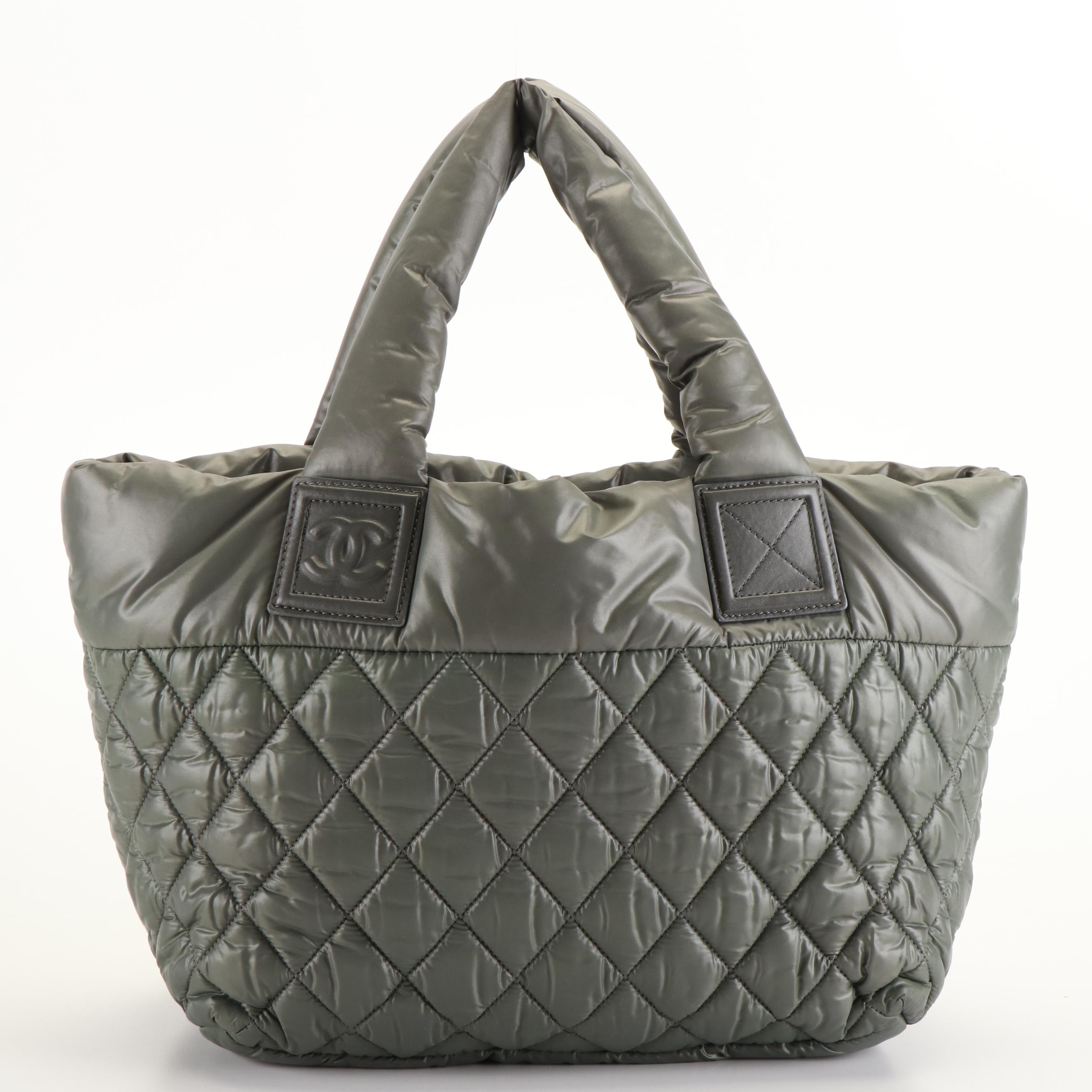 Chanel CC Logo Coco Cocoon Tote Bag in Quilted Nylon