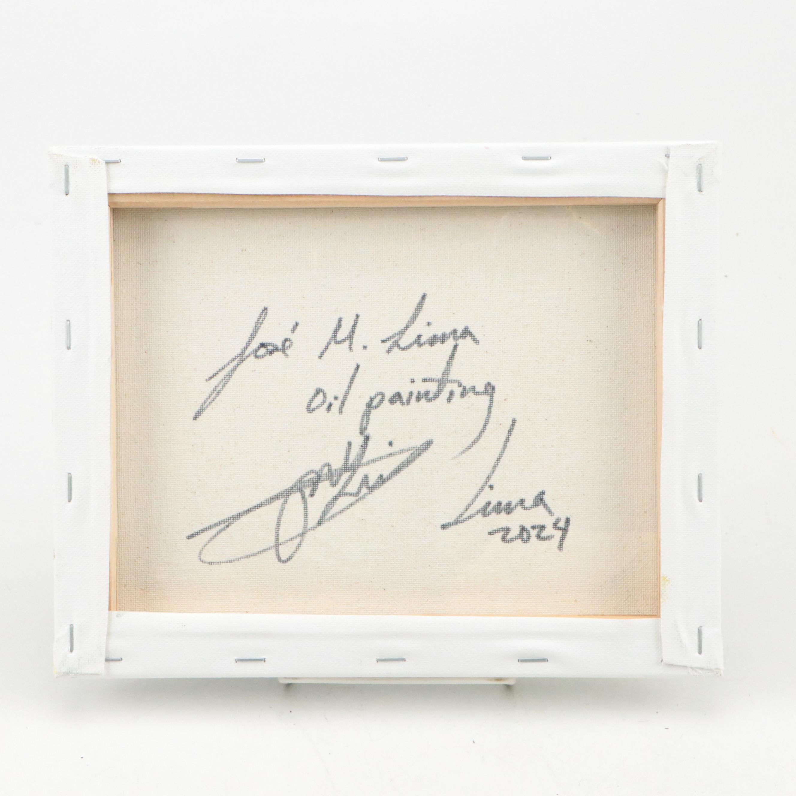 José M. Lima Floral Still Life Oil Painting, 2024