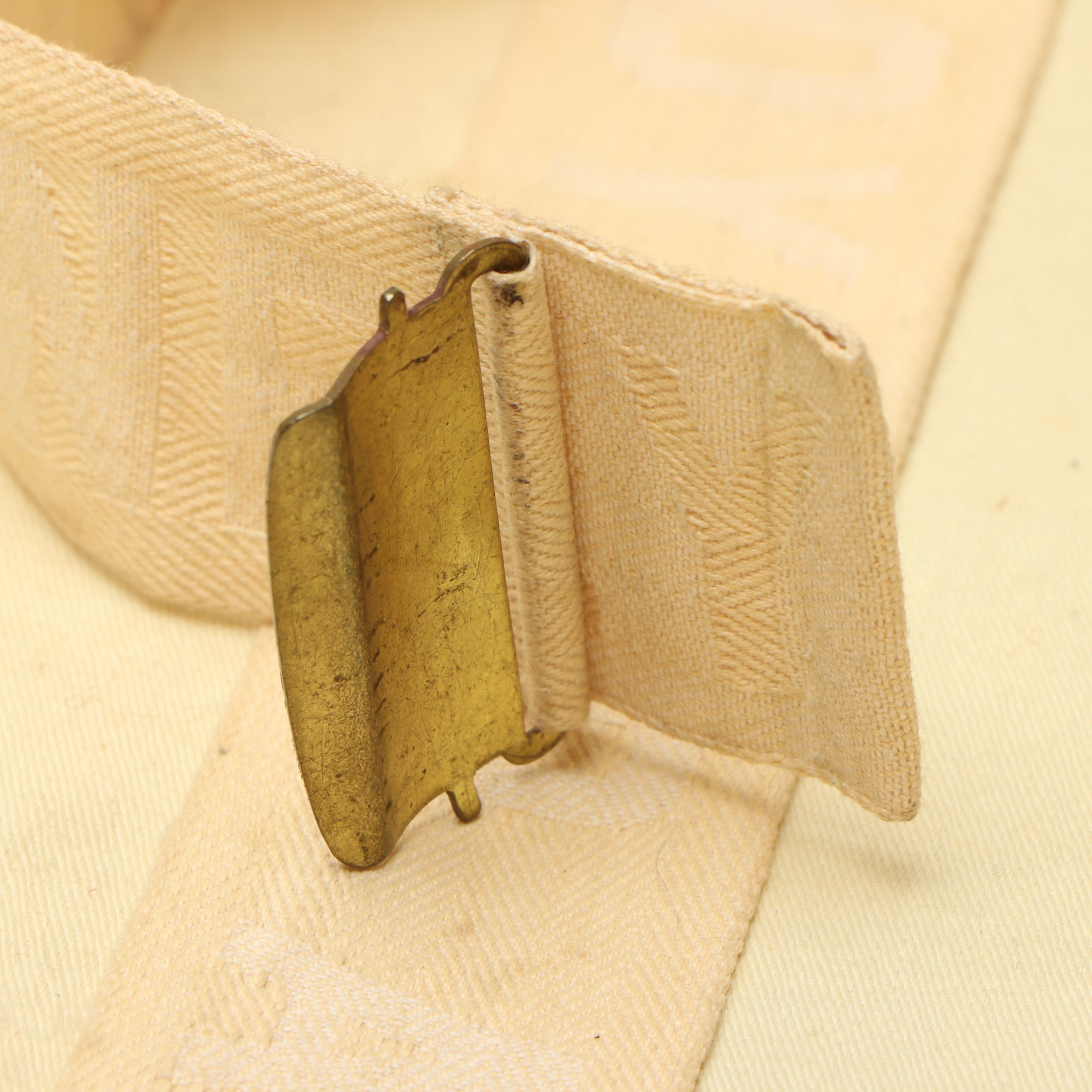 Antique Goyard Courier Style Trunk in Chevron Goyardine Canvas, Circa 1910