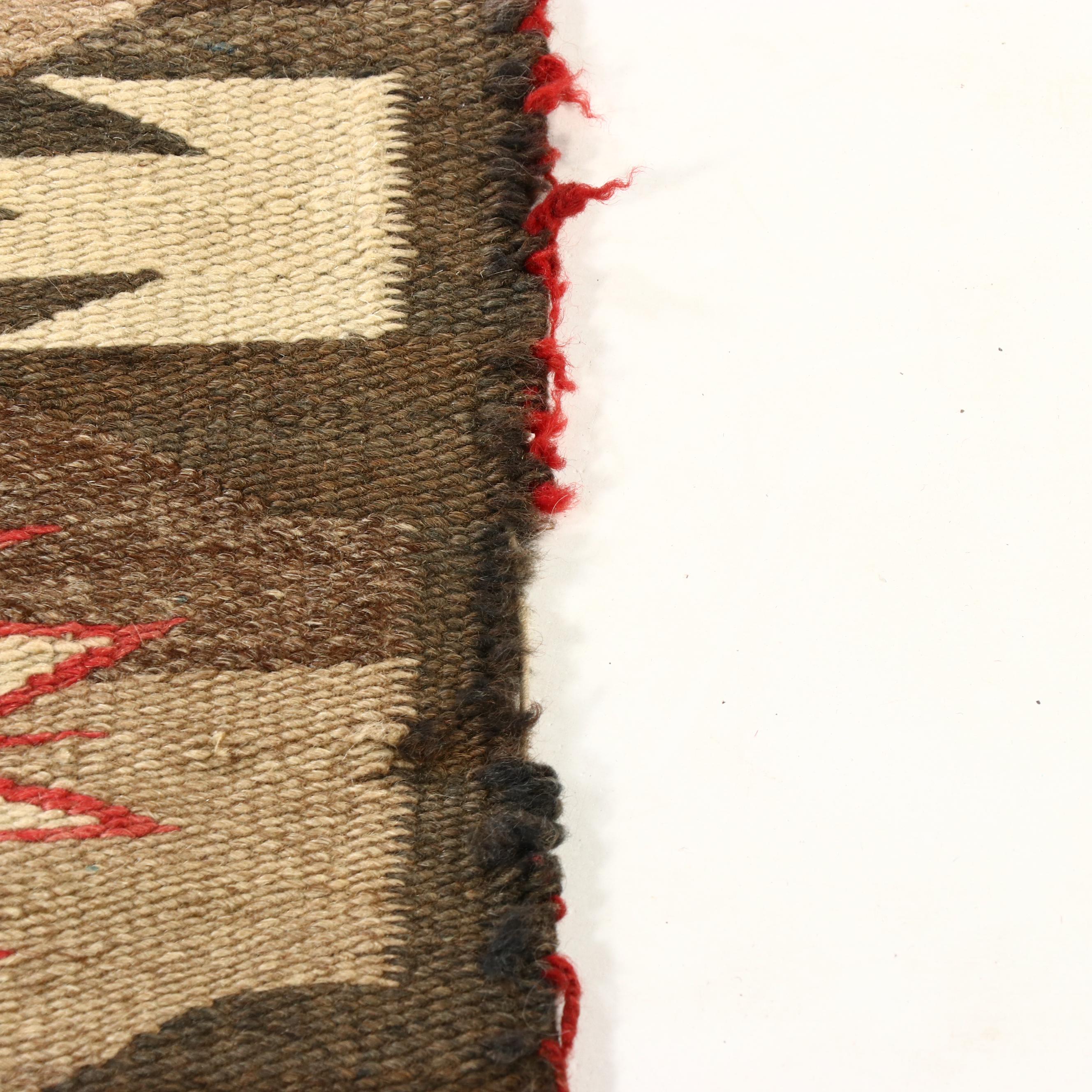 3'3 x 4'11 Handwoven Navajo Eye Dazzler Accent Rug, Early 20th Century